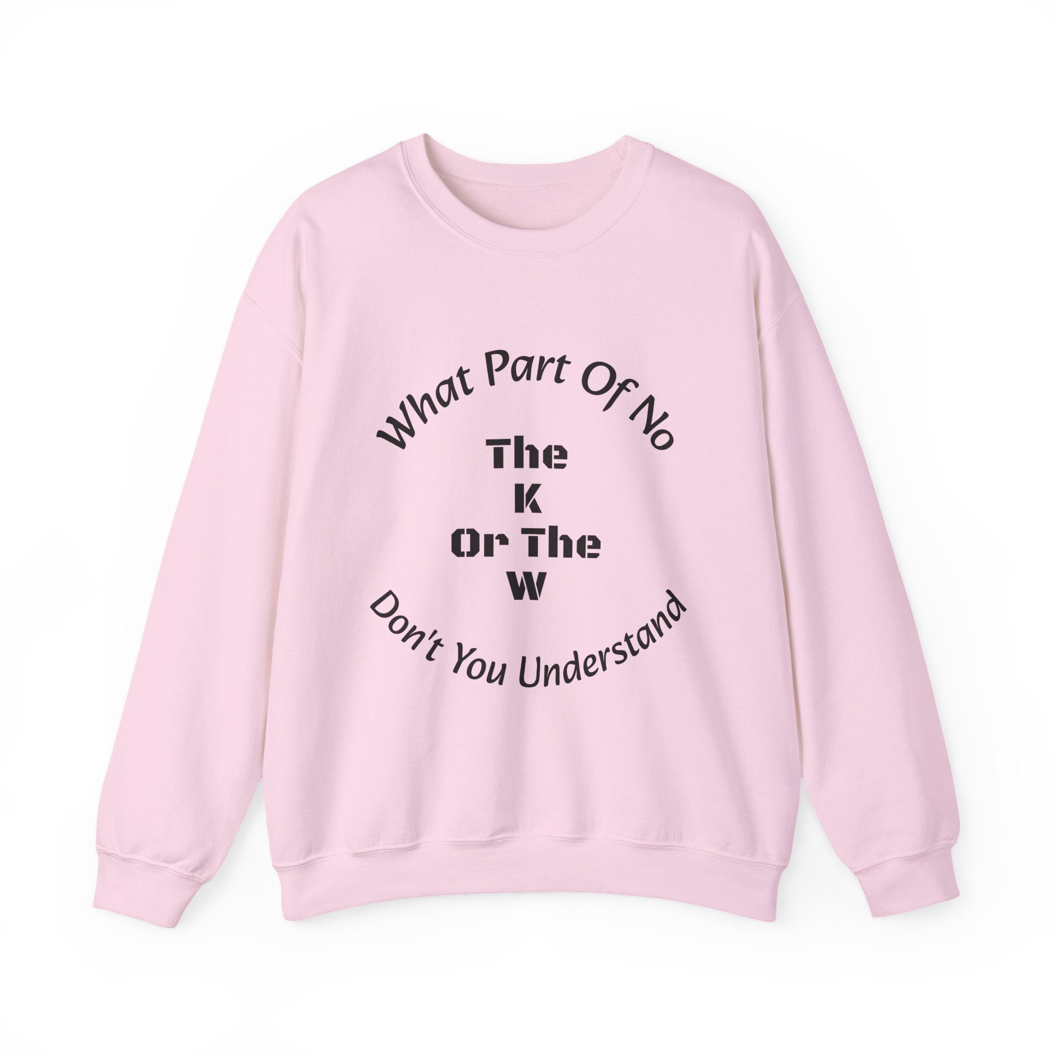 What part of NO don't you understand - the K or the W?