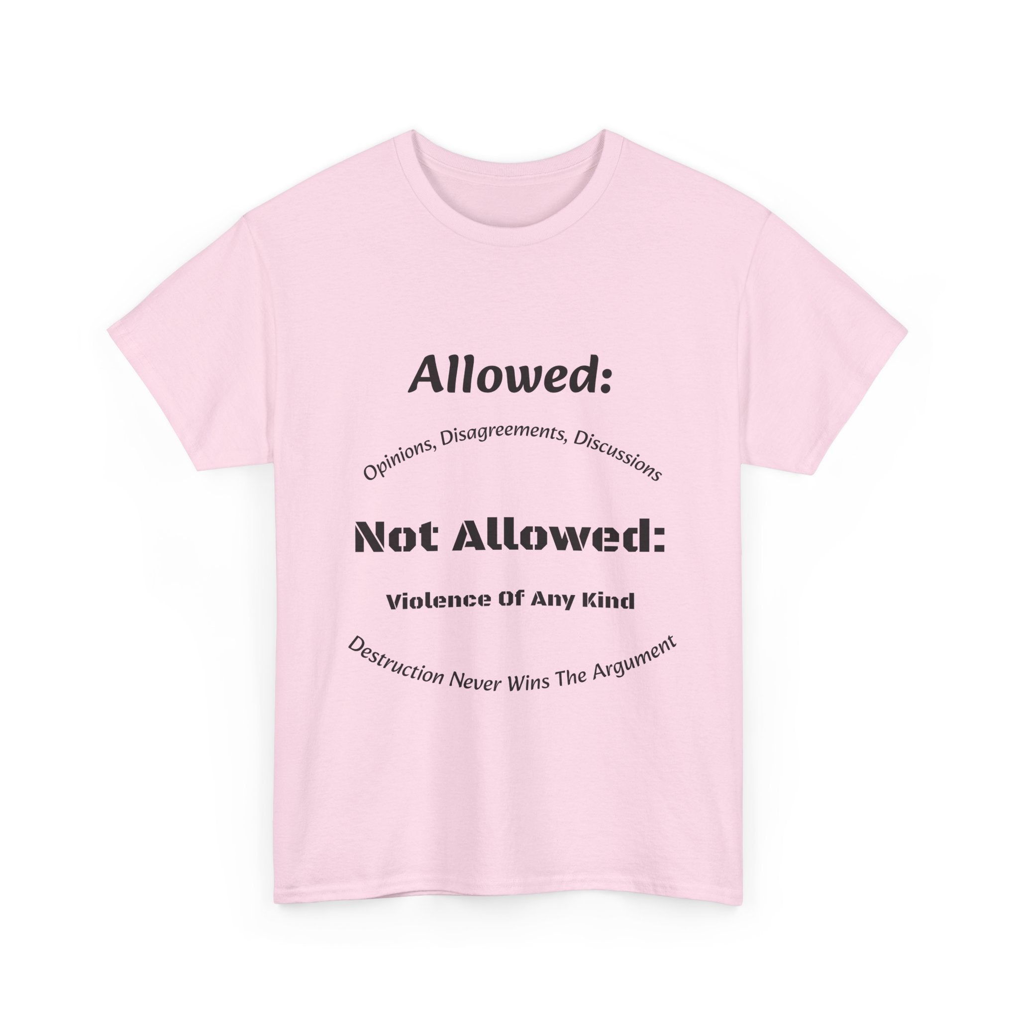 Allowed Not Allowed Shirt Unisex Heavy Cotton Tee
