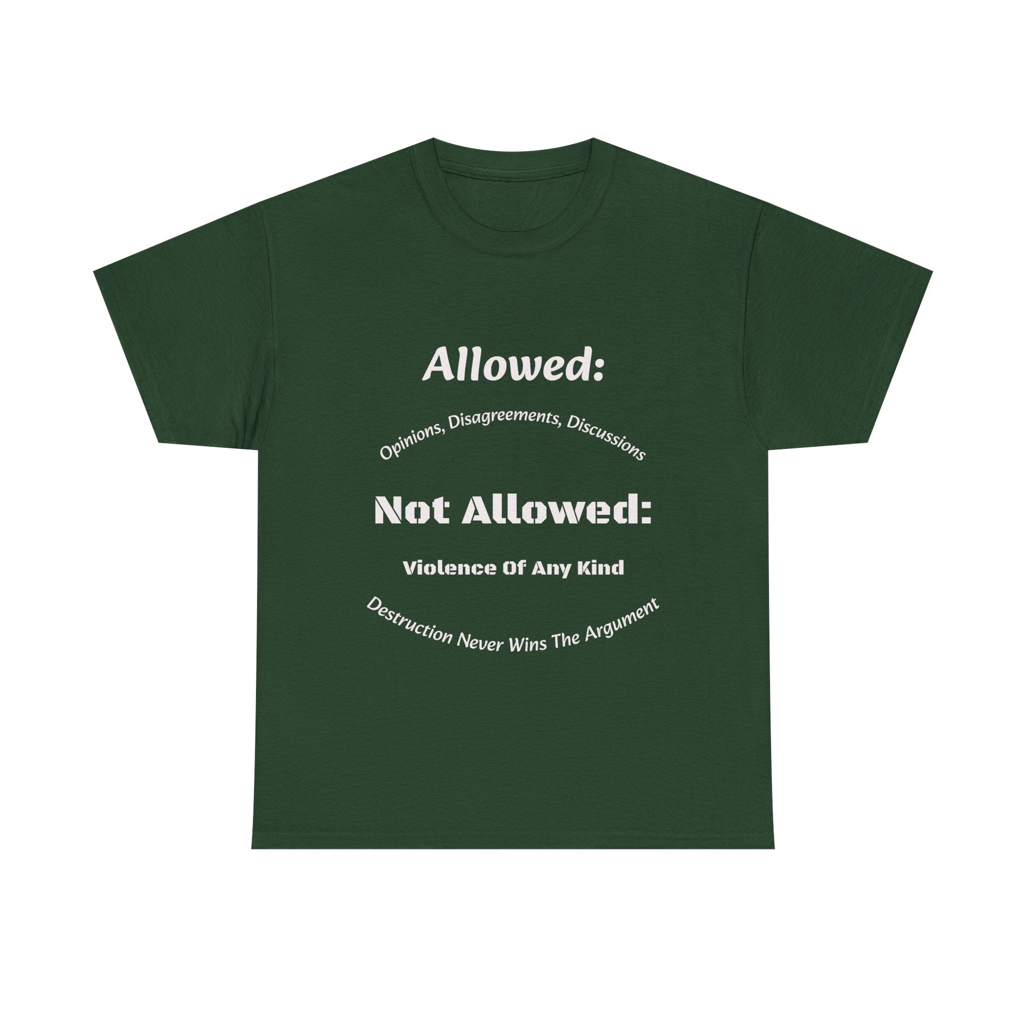 Allowed Not Allowed Shirt Unisex Heavy Cotton Tee