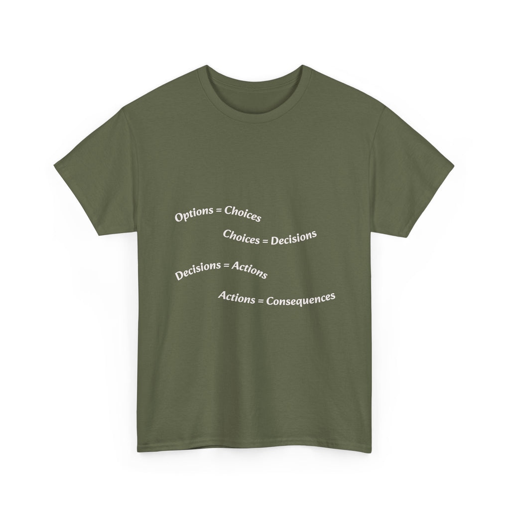 Options Equal Consequences Don't Be Sus T-Shirt | Gen Z Accountability | Life Choices Tee