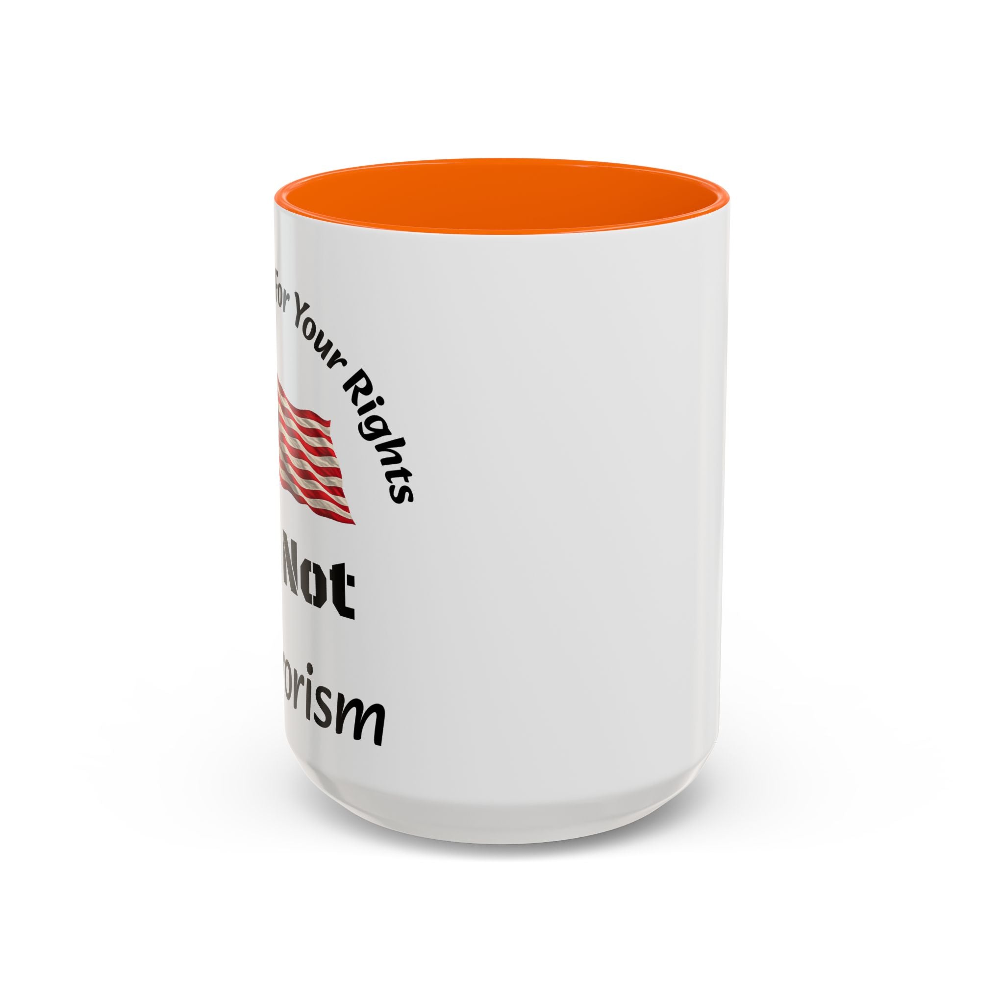 Standing Up For Your Rights Is Not Terrorism Mug | American Flag Coffee Mug | Constitutional Rights Cup