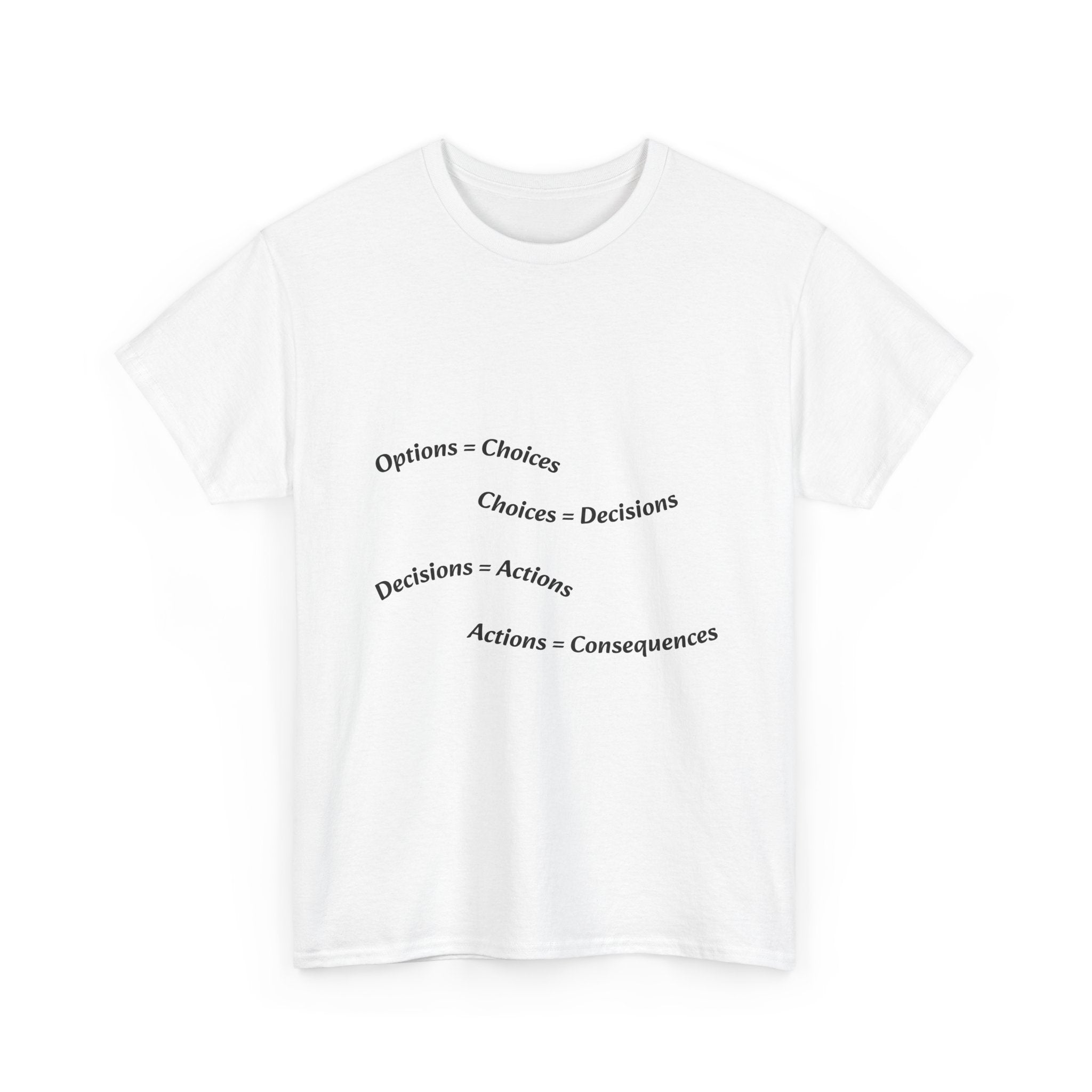 Options Equal Consequences Don't Be Sus T-Shirt | Gen Z Accountability | Life Choices Tee