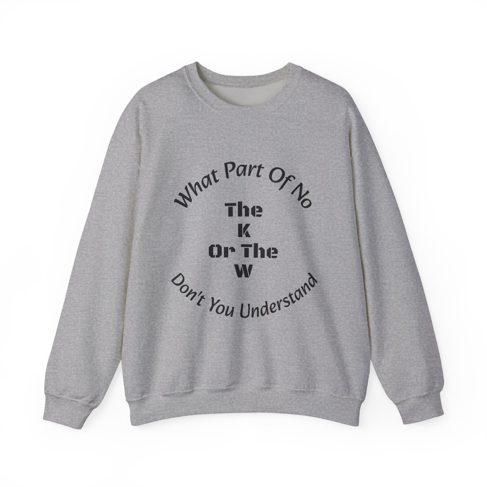 What part of NO don't you understand - the K or the W?
