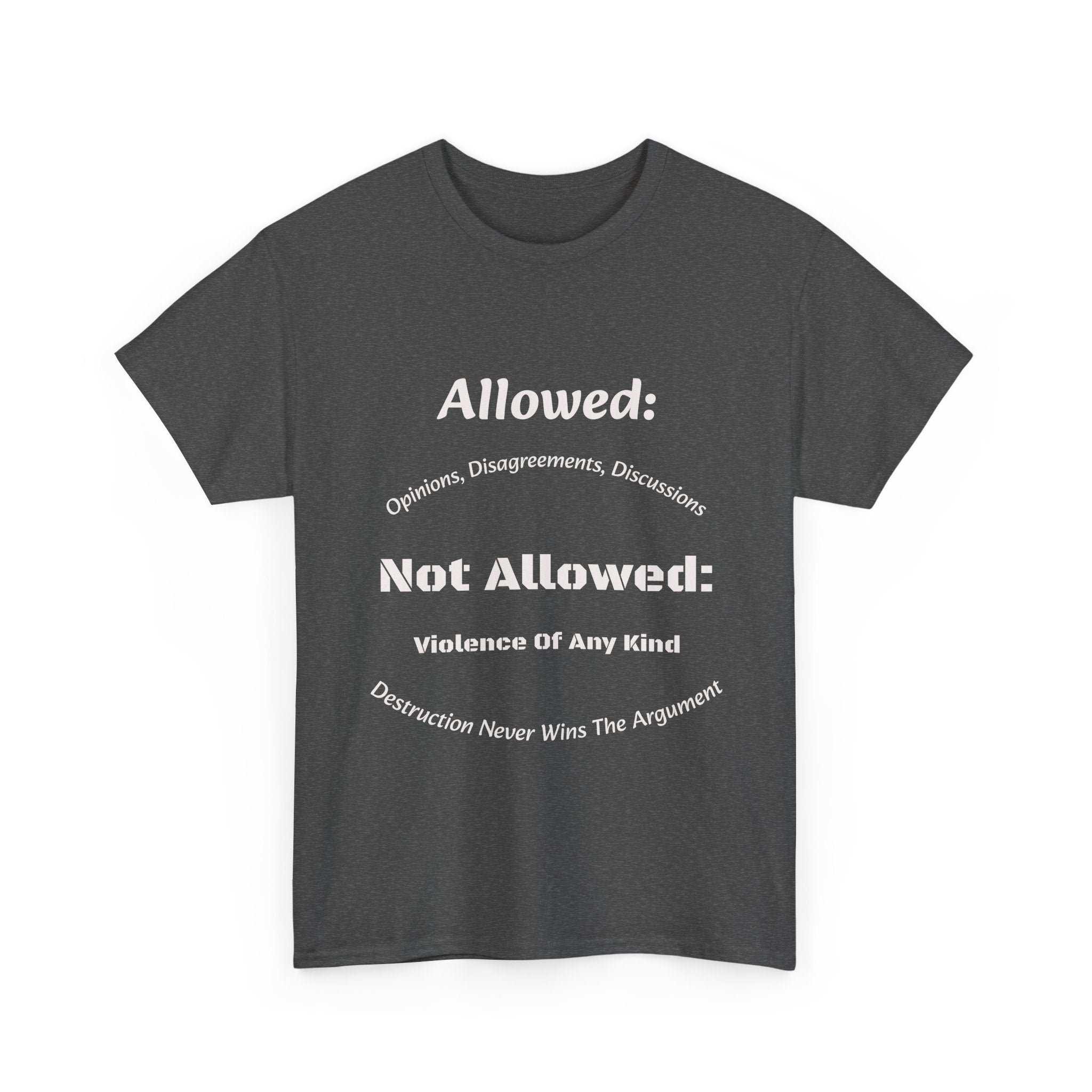 Allowed Not Allowed Shirt Unisex Heavy Cotton Tee