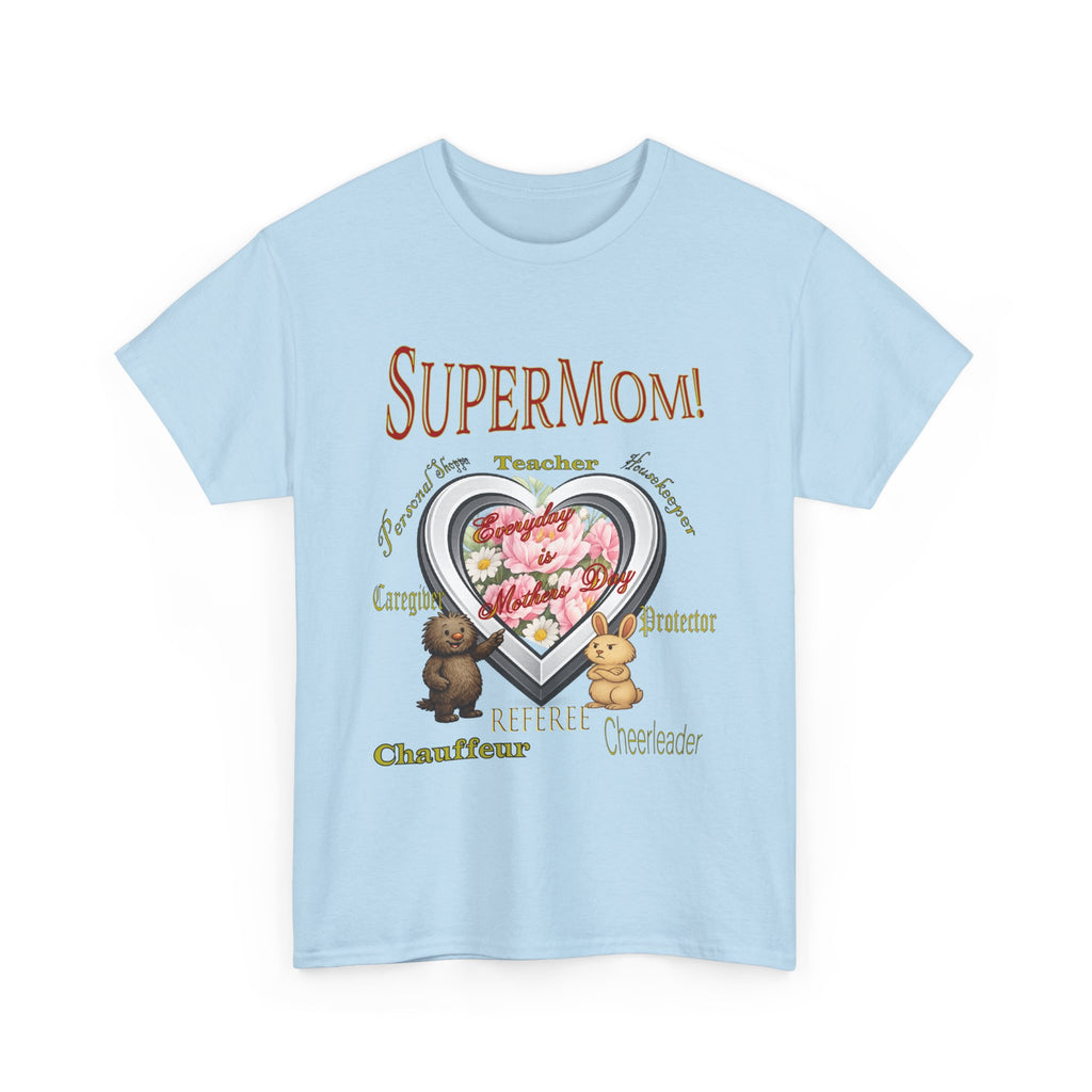SuperMom T-Shirt with Reggie and Dean - Mother's Day Tee - Gift for Mom - Cute Mom Shirt - Childrens Book Character Tee