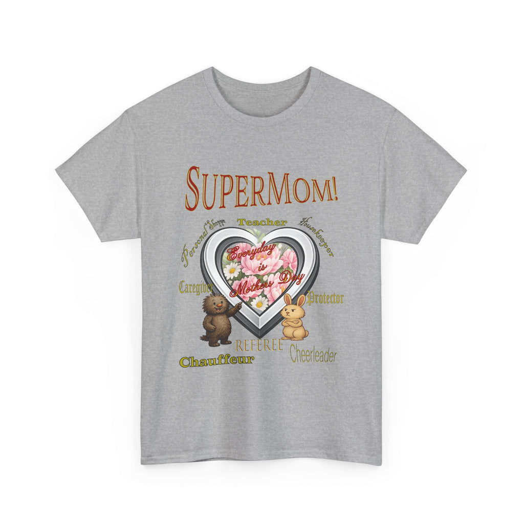 SuperMom T-Shirt with Reggie and Dean - Mother's Day Tee - Gift for Mom - Cute Mom Shirt - Childrens Book Character Tee