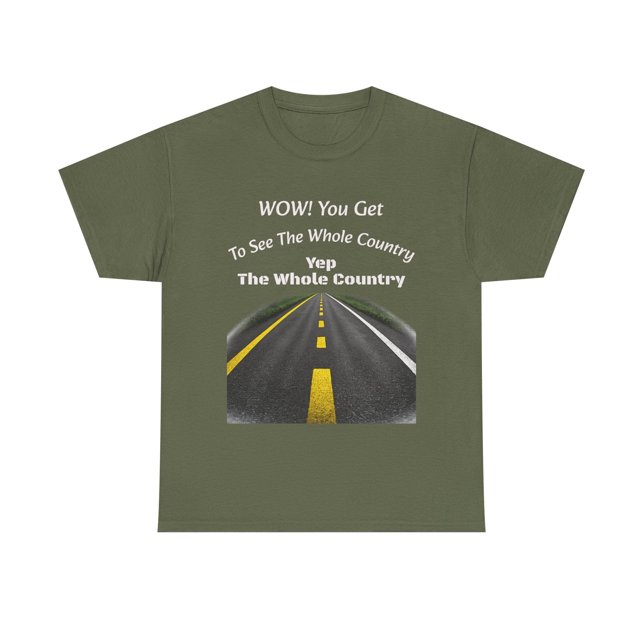 You Get To See The Whole Country Lines And Roads T-Shirt | Trucker Reality Check | OTR Life