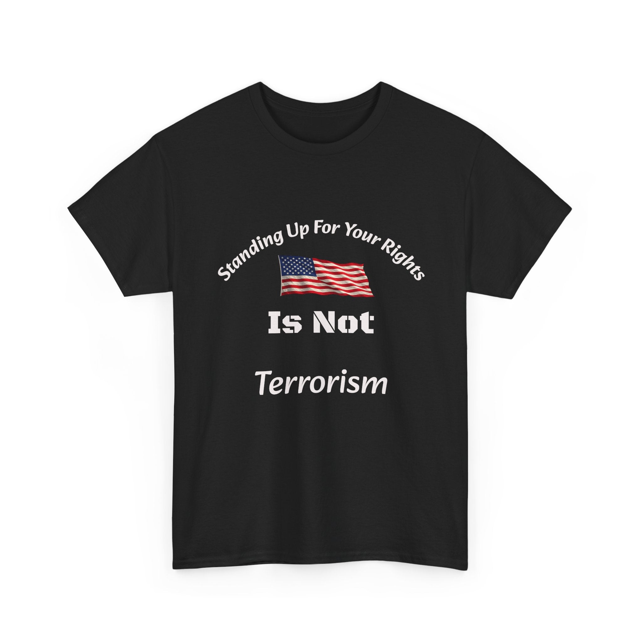 Standing Up For Your Rights Is Not Terrorism T-Shirt | Protest Shirt | Civil Liberties Tee Unisex Heavy Cotton Tee