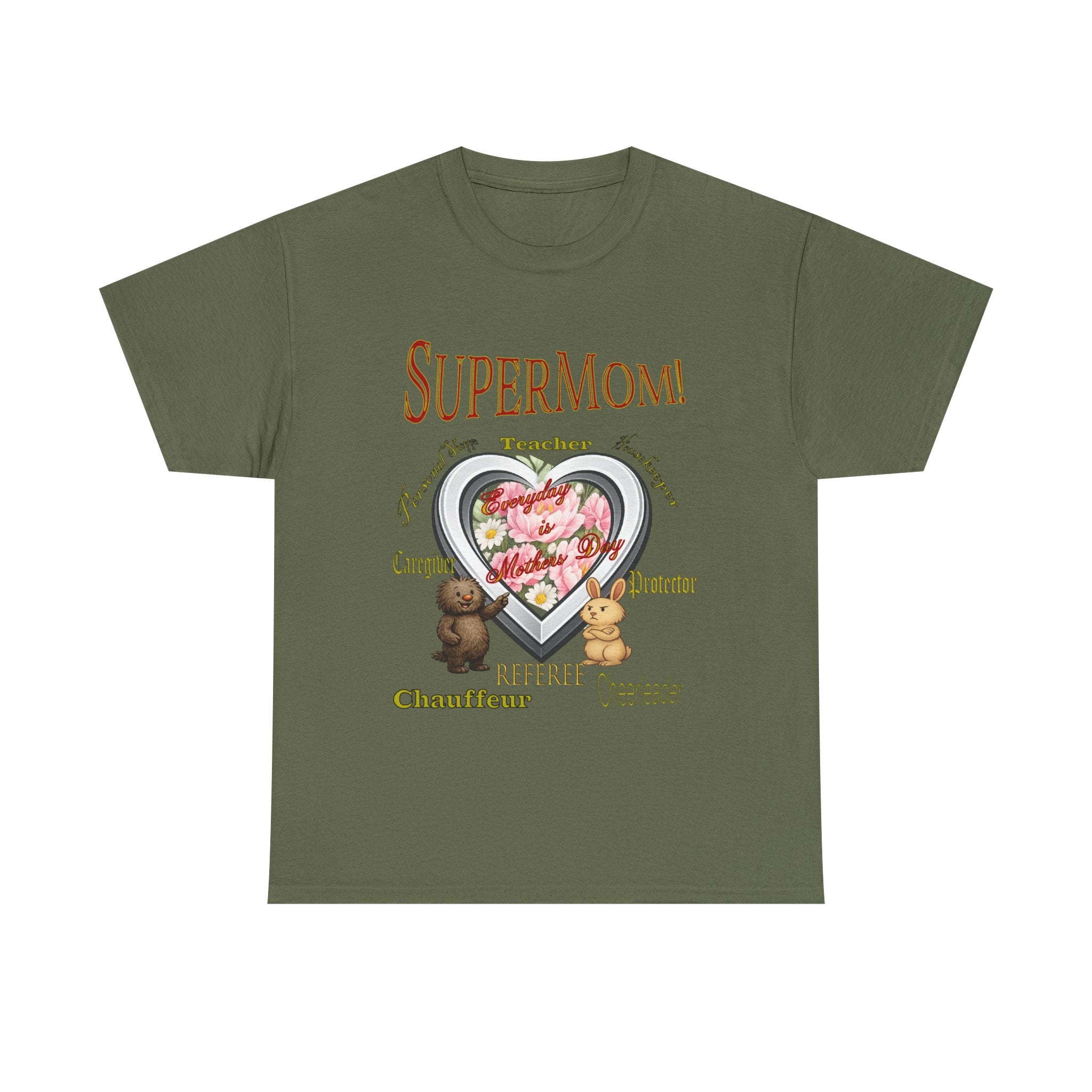 SuperMom T-Shirt with Reggie and Dean - Mother's Day Tee - Gift for Mom - Cute Mom Shirt - Childrens Book Character Tee
