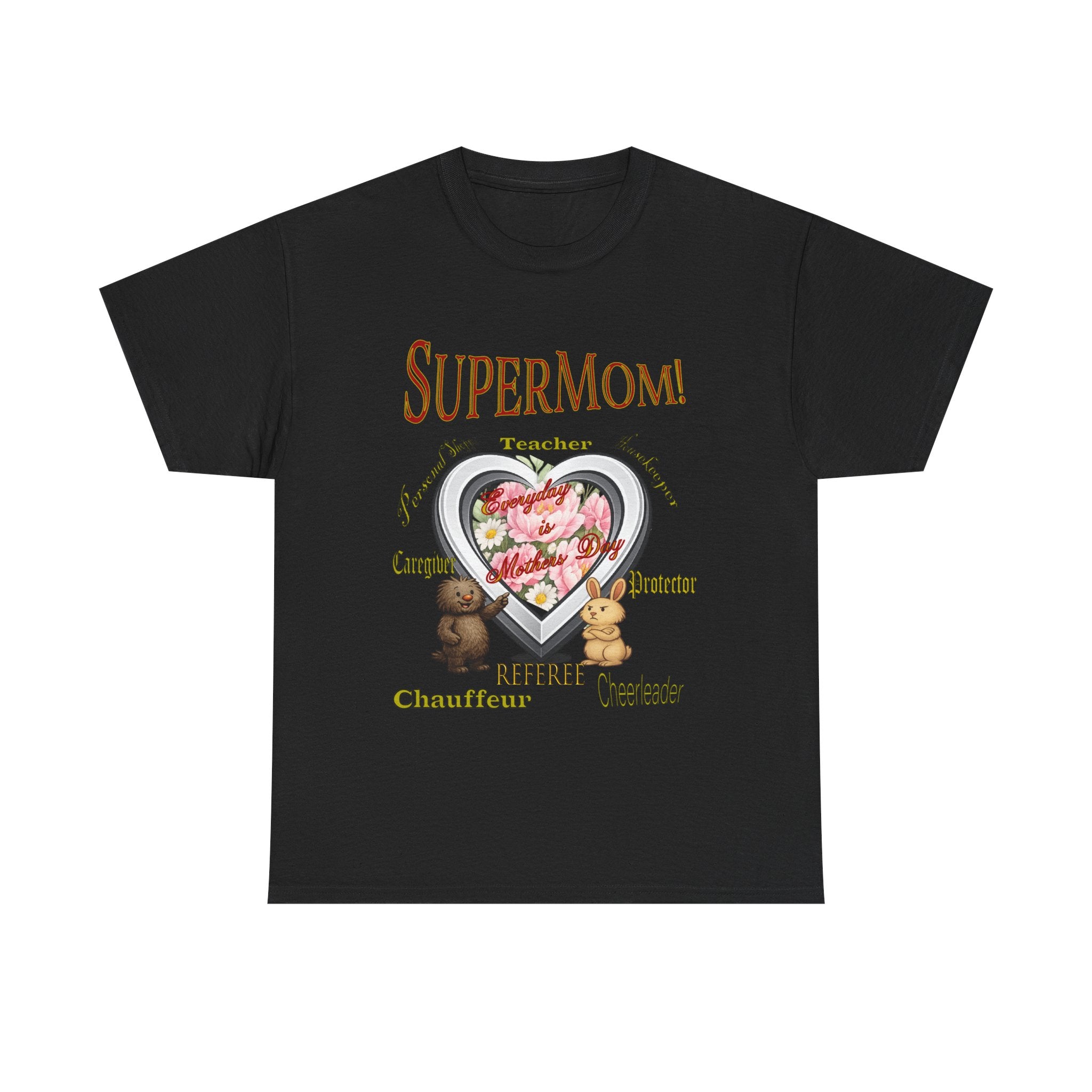 SuperMom T-Shirt with Reggie and Dean - Mother's Day Tee - Gift for Mom - Cute Mom Shirt - Childrens Book Character Tee