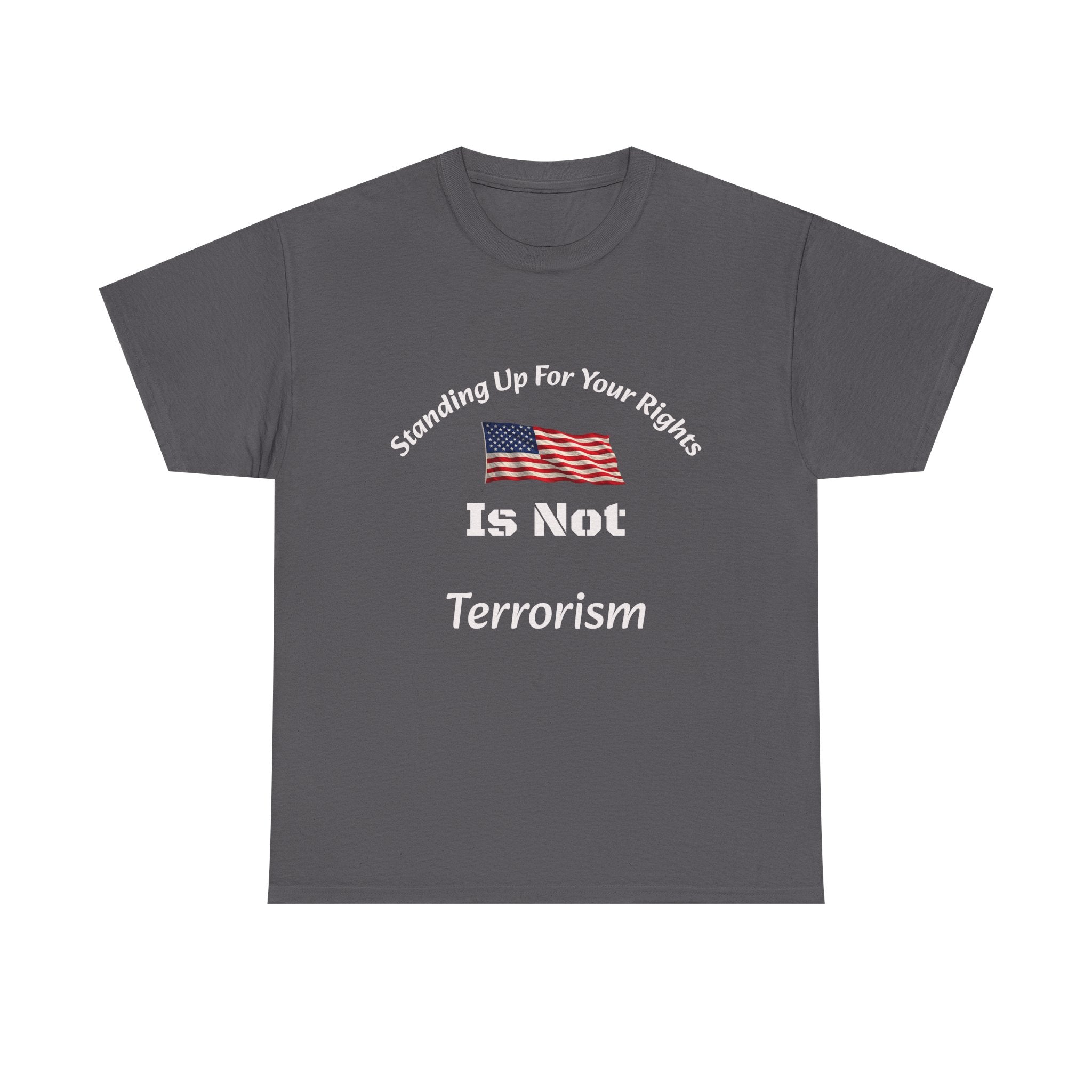 Standing Up For Your Rights Is Not Terrorism T-Shirt | Protest Shirt | Civil Liberties Tee Unisex Heavy Cotton Tee