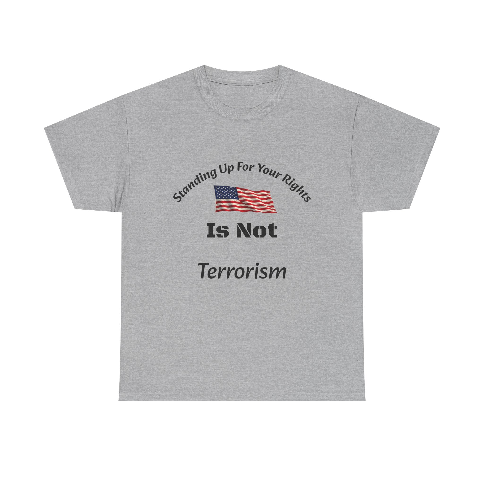 Standing Up For Your Rights Is Not Terrorism T-Shirt | Protest Shirt | Civil Liberties Tee Unisex Heavy Cotton Tee