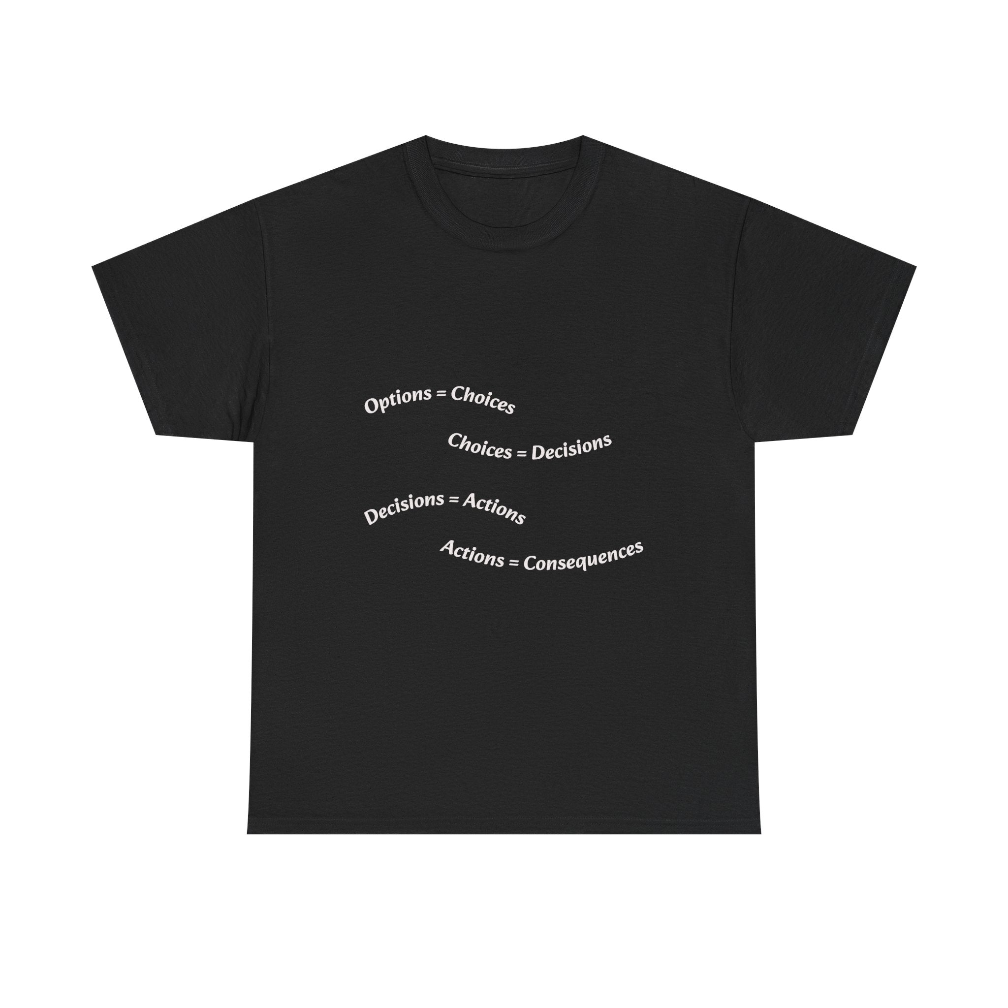 Options Equal Consequences T-Shirt | Accountability Shirt | Life Choices Matter Tee