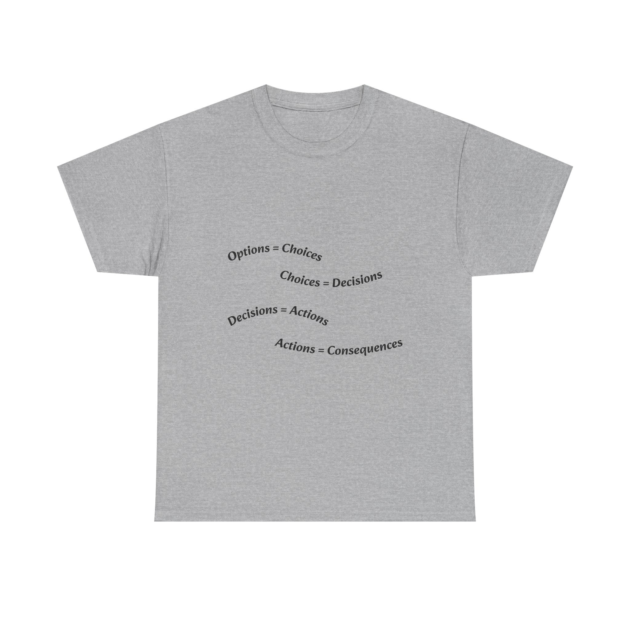 Options Equal Consequences Don't Be Sus T-Shirt | Gen Z Accountability | Life Choices Tee