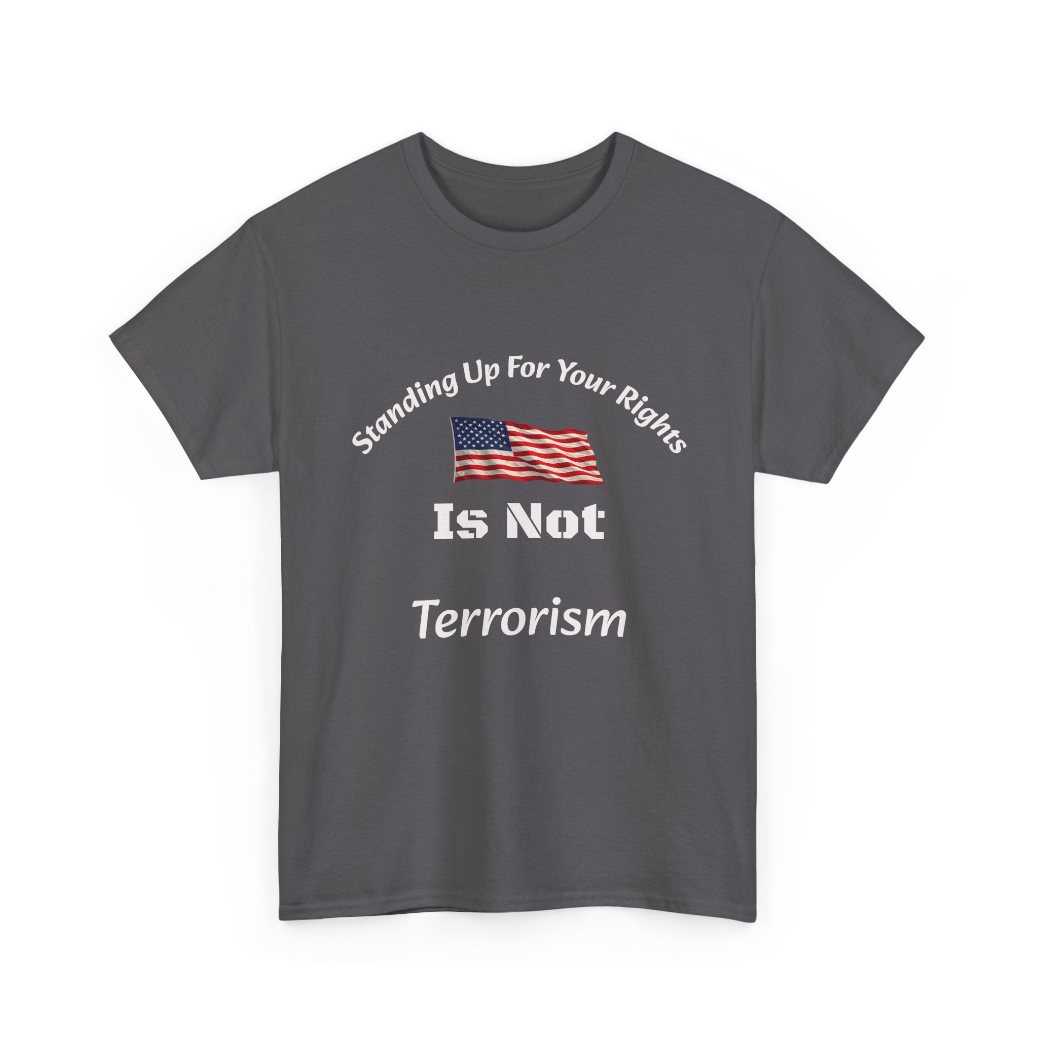 Standing Up For Your Rights Is Not Terrorism T-Shirt | Protest Shirt | Civil Liberties Tee Unisex Heavy Cotton Tee