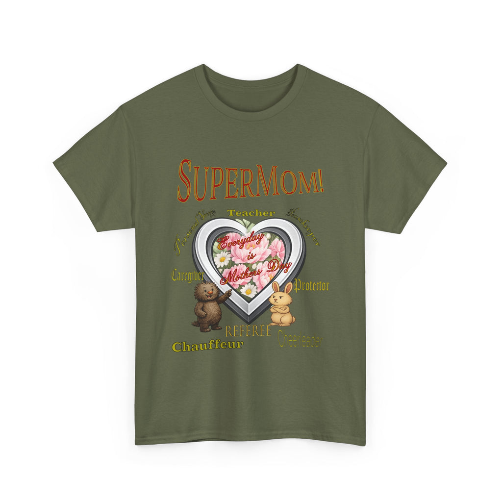 SuperMom T-Shirt with Reggie and Dean - Mother's Day Tee - Gift for Mom - Cute Mom Shirt - Childrens Book Character Tee