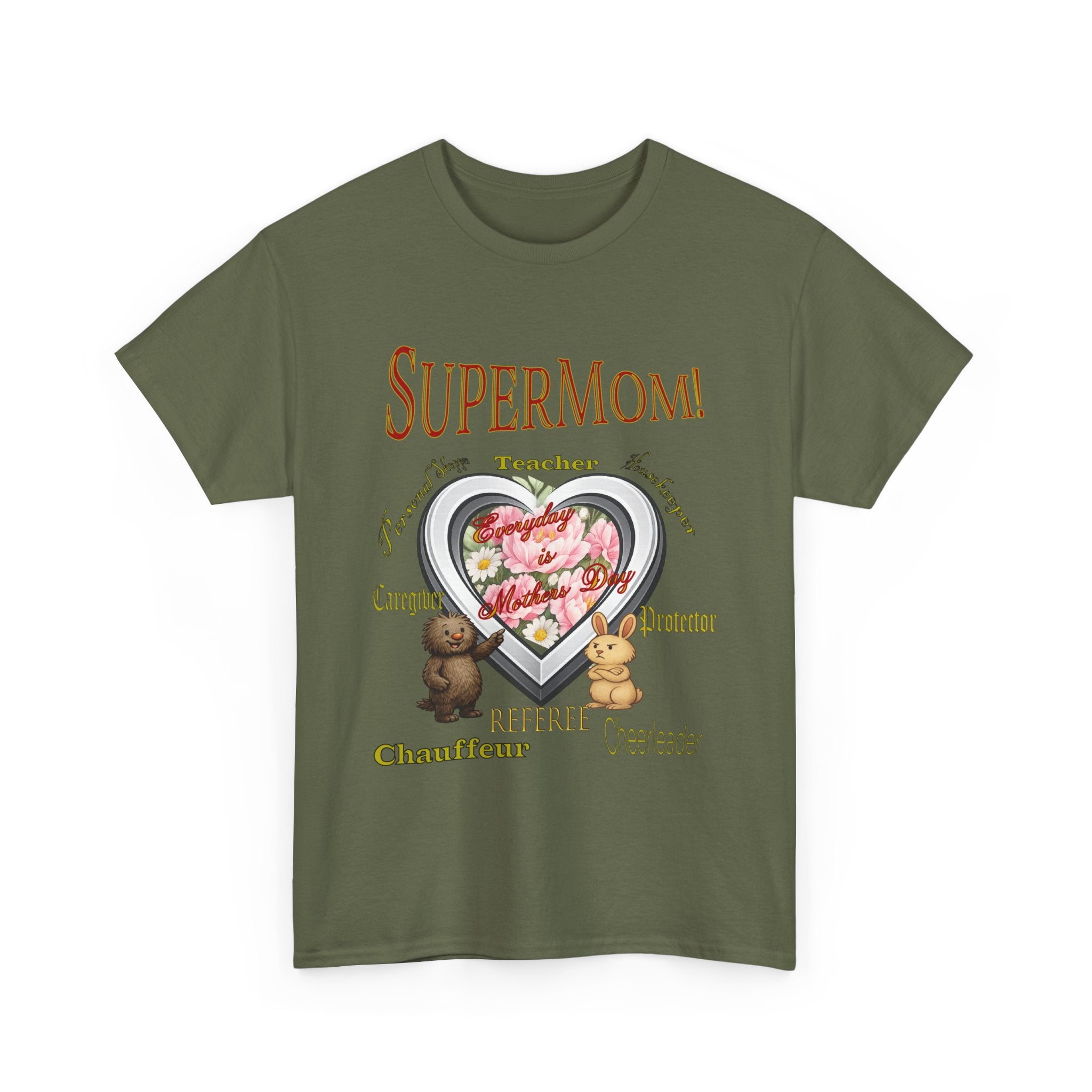 SuperMom T-Shirt with Reggie and Dean - Mother's Day Tee - Gift for Mom - Cute Mom Shirt - Childrens Book Character Tee