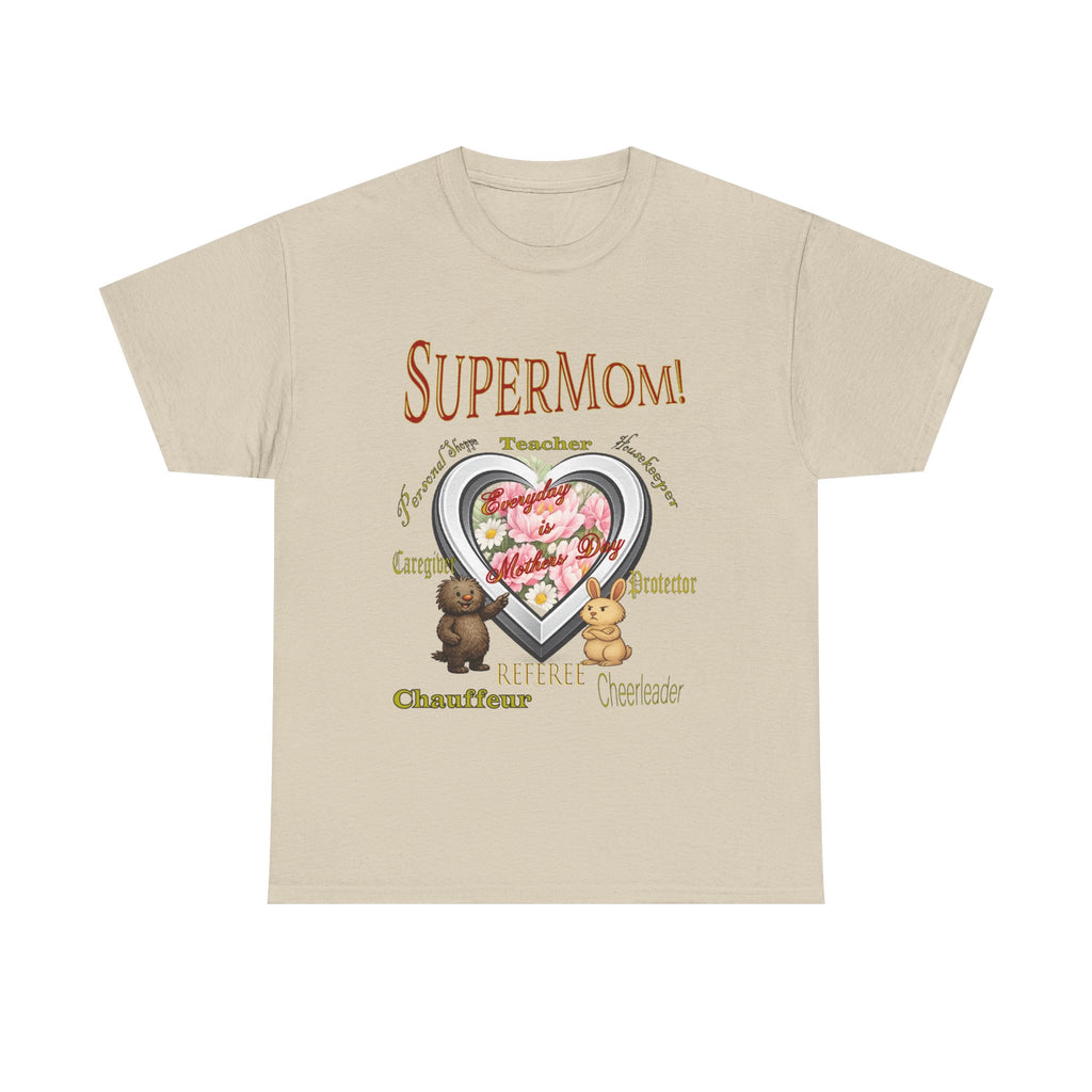 SuperMom T-Shirt with Reggie and Dean - Mother's Day Tee - Gift for Mom - Cute Mom Shirt - Childrens Book Character Tee