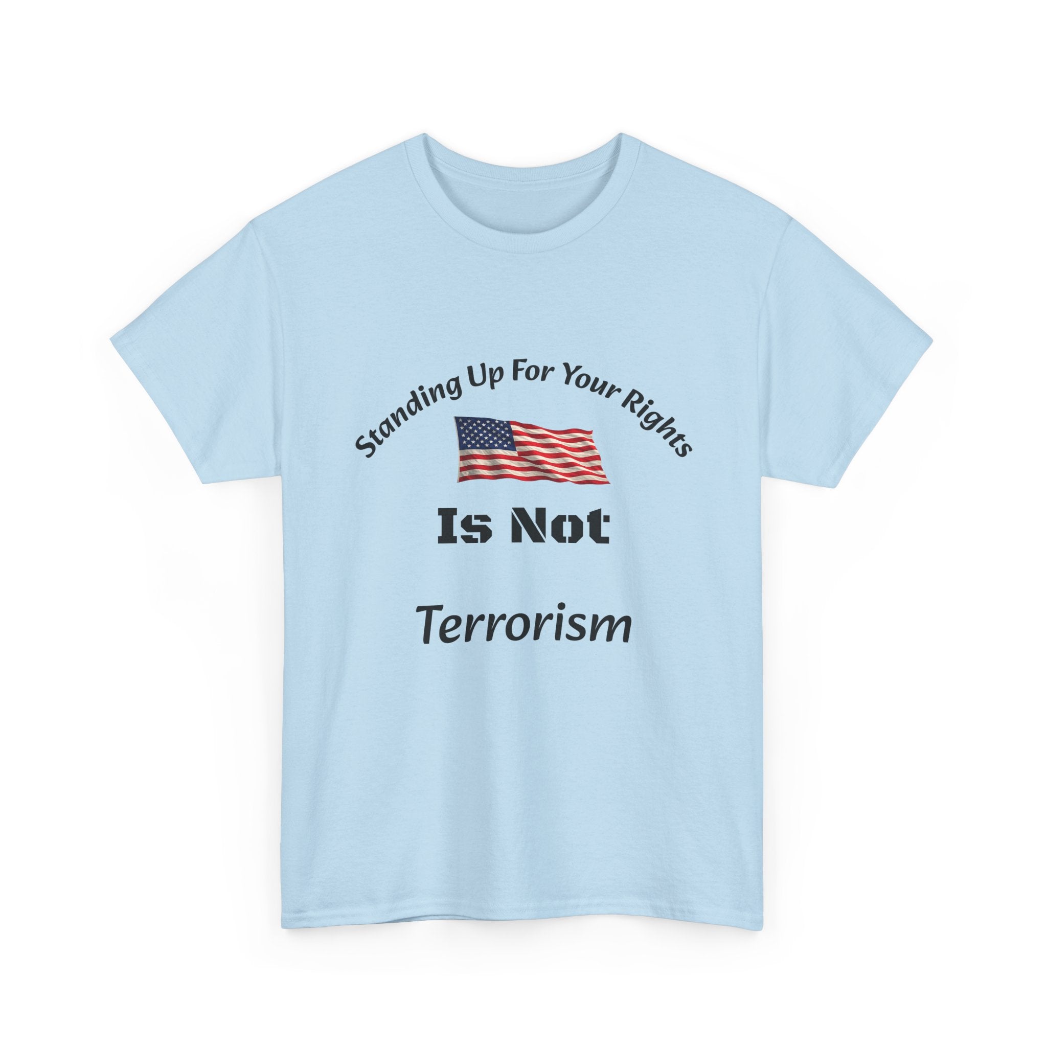 Standing Up For Your Rights Is Not Terrorism T-Shirt | Protest Shirt | Civil Liberties Tee Unisex Heavy Cotton Tee