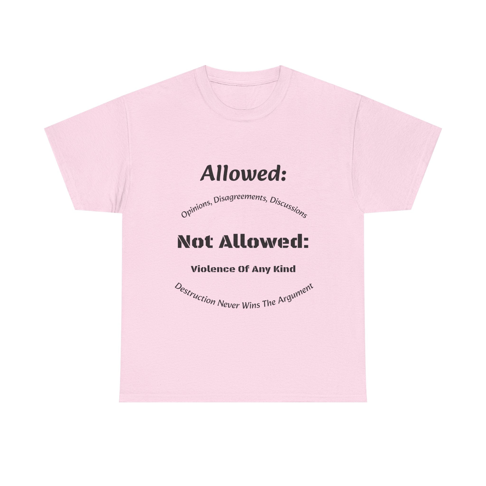 Allowed Not Allowed Shirt Unisex Heavy Cotton Tee