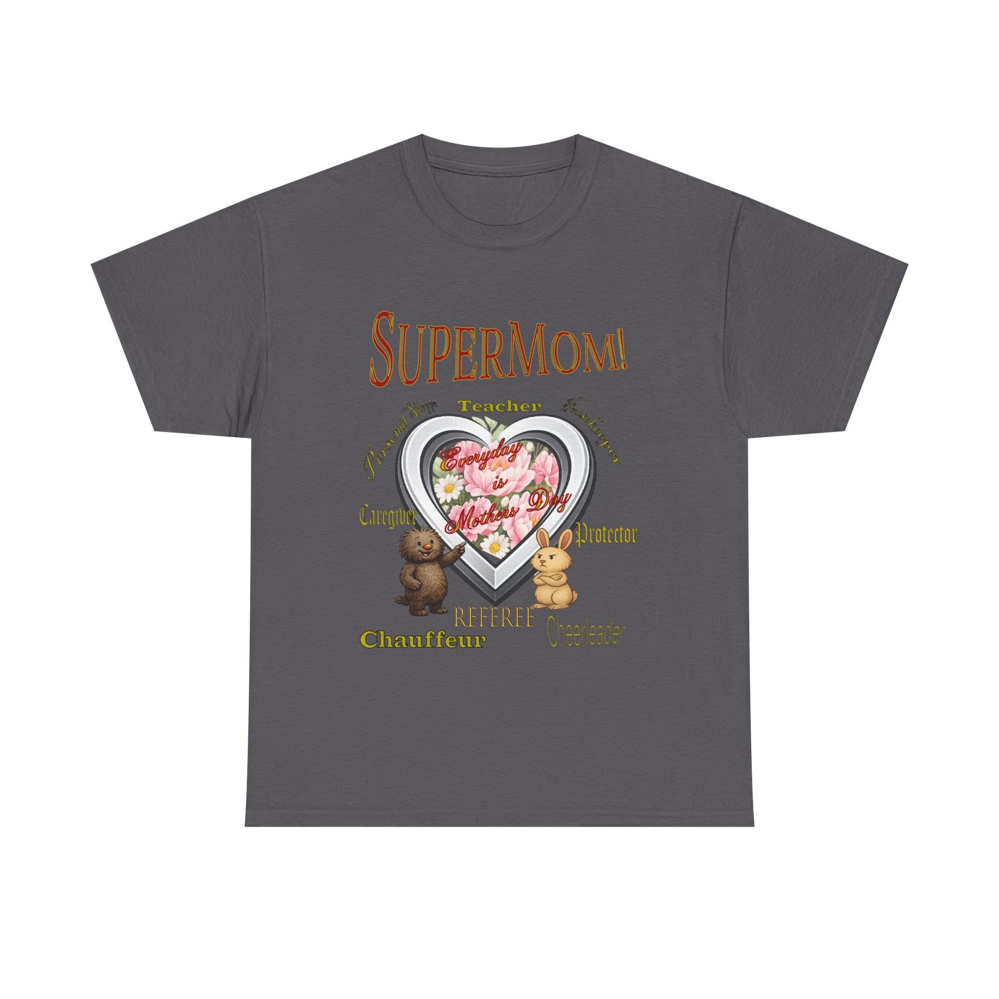 SuperMom T-Shirt with Reggie and Dean - Mother's Day Tee - Gift for Mom - Cute Mom Shirt - Childrens Book Character Tee