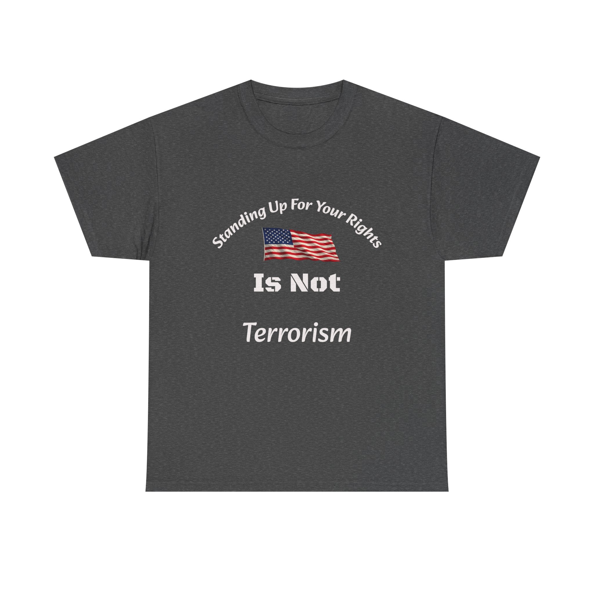 Standing Up For Your Rights Is Not Terrorism T-Shirt | Protest Shirt | Civil Liberties Tee Unisex Heavy Cotton Tee