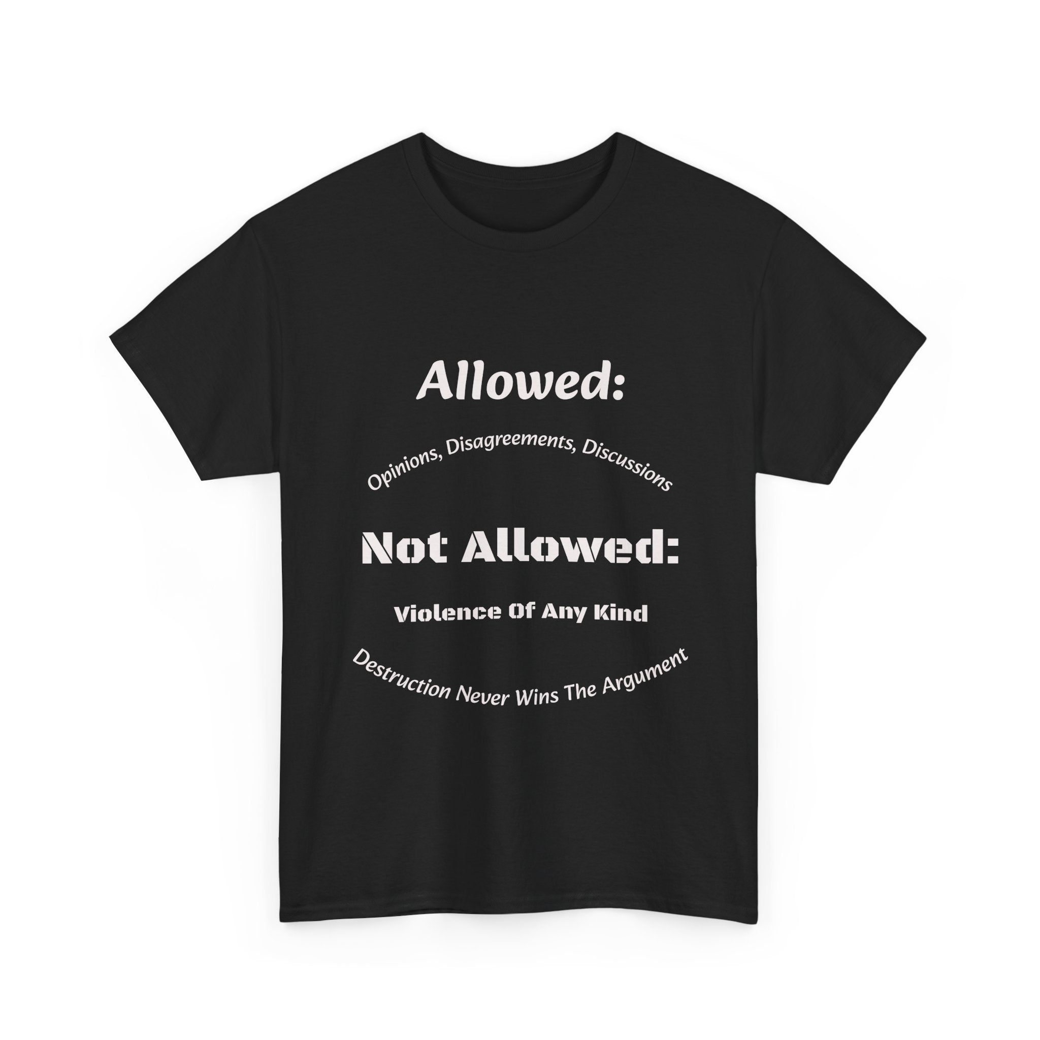 Allowed Not Allowed Shirt Unisex Heavy Cotton Tee