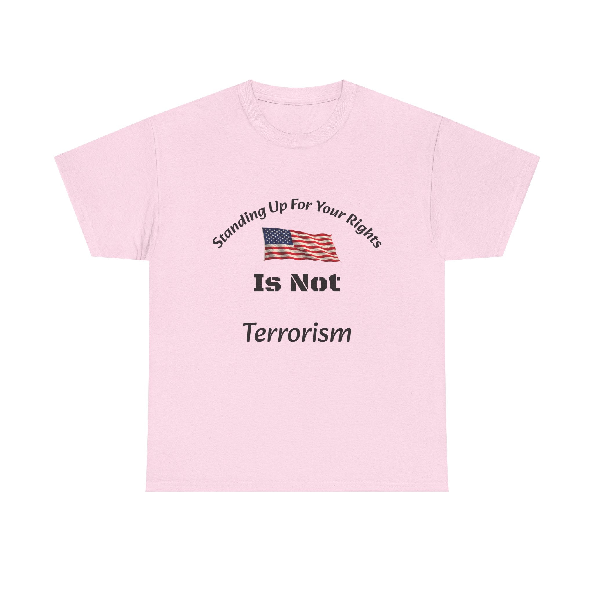 Standing Up For Your Rights Is Not Terrorism T-Shirt | Protest Shirt | Civil Liberties Tee Unisex Heavy Cotton Tee