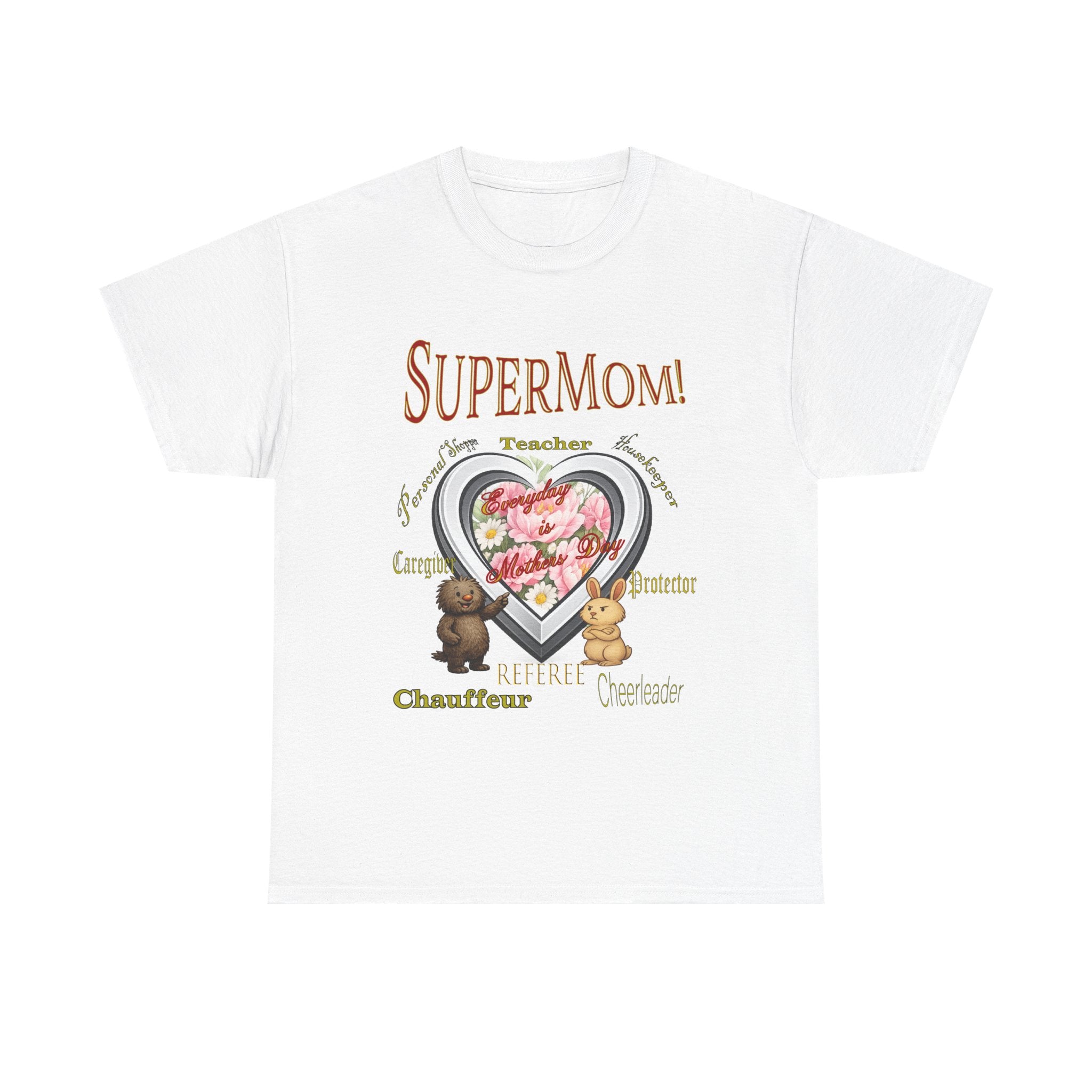 SuperMom T-Shirt with Reggie and Dean - Mother's Day Tee - Gift for Mom - Cute Mom Shirt - Childrens Book Character Tee