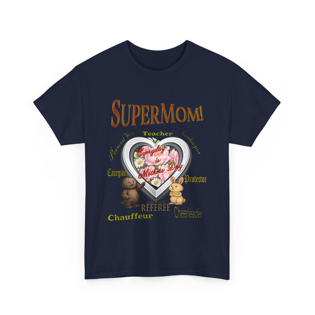 SuperMom T-Shirt with Reggie and Dean - Mother's Day Tee - Gift for Mom - Cute Mom Shirt - Childrens Book Character Tee