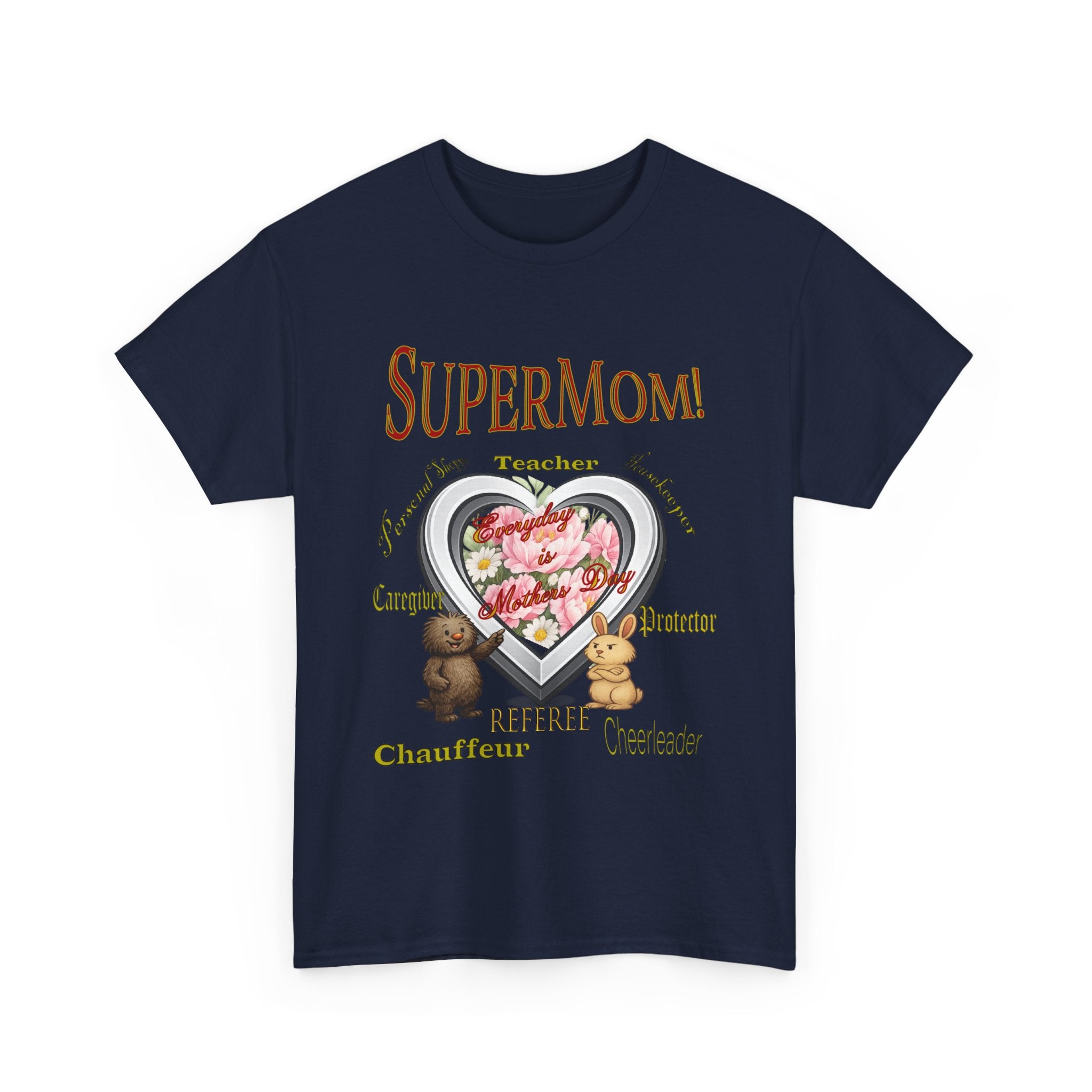 SuperMom T-Shirt with Reggie and Dean - Mother's Day Tee - Gift for Mom - Cute Mom Shirt - Childrens Book Character Tee