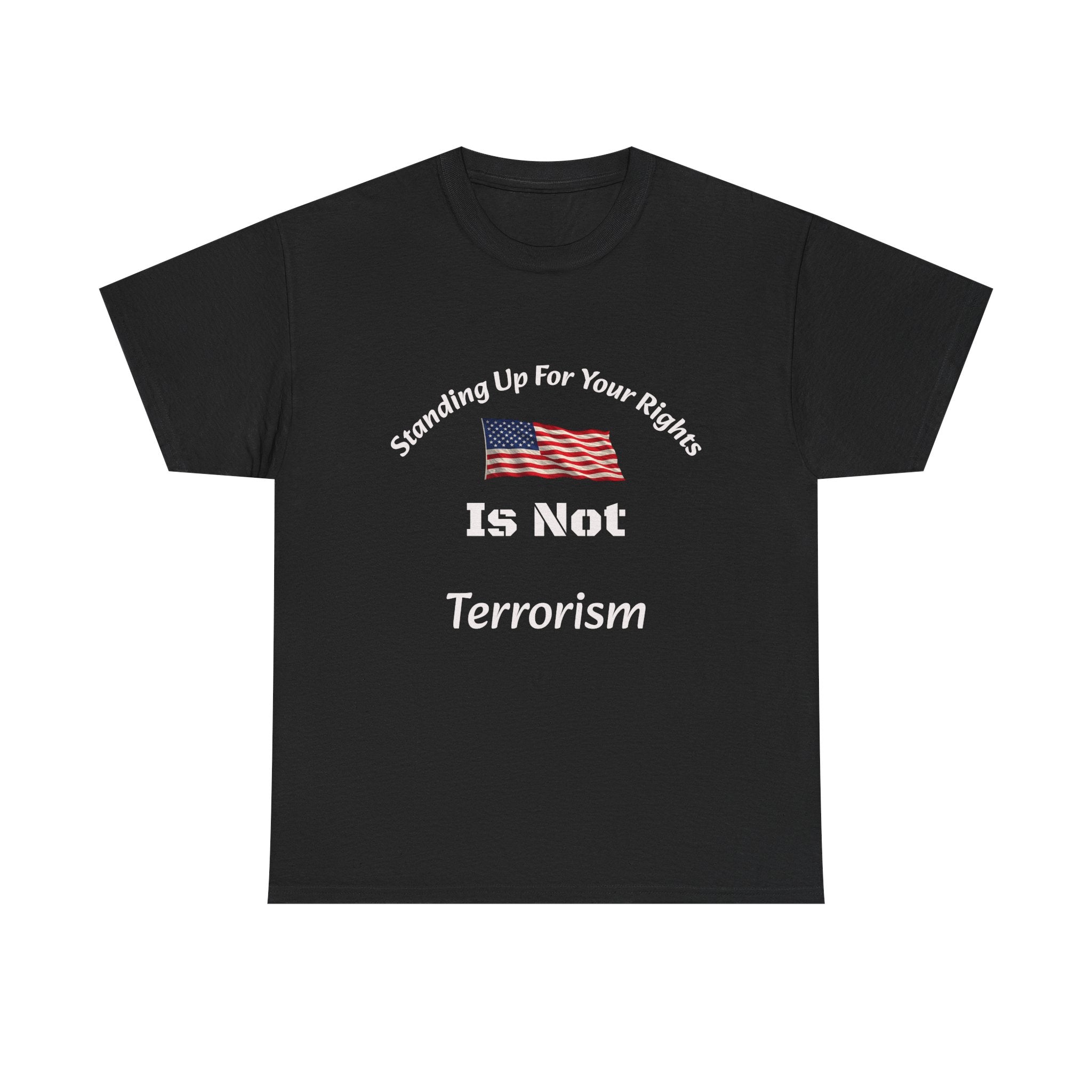 Standing Up For Your Rights Is Not Terrorism T-Shirt | Protest Shirt | Civil Liberties Tee Unisex Heavy Cotton Tee