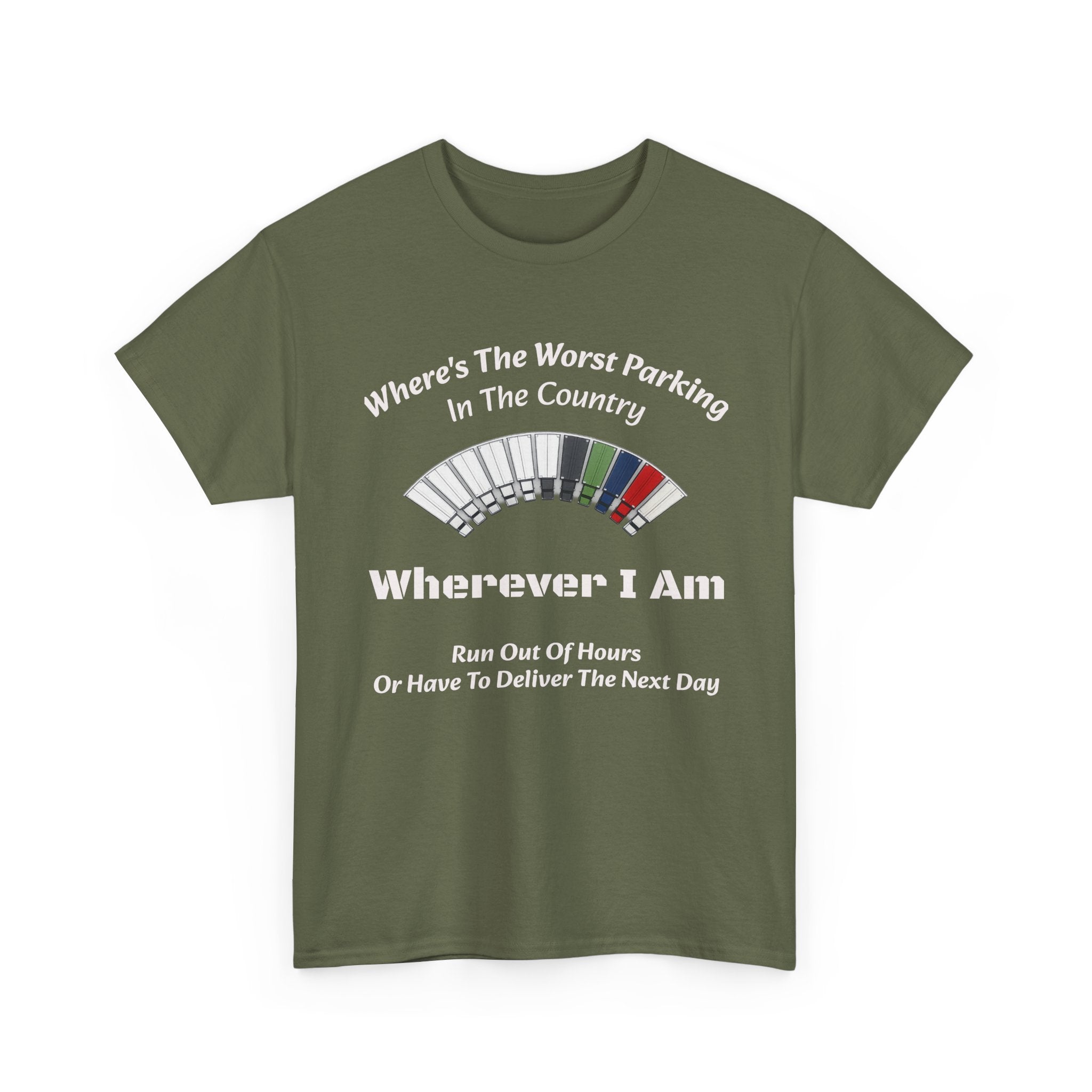 Where's The Worst Parking In The Country T-Shirt | Trucker Hours Humor | CDL Driver Tee