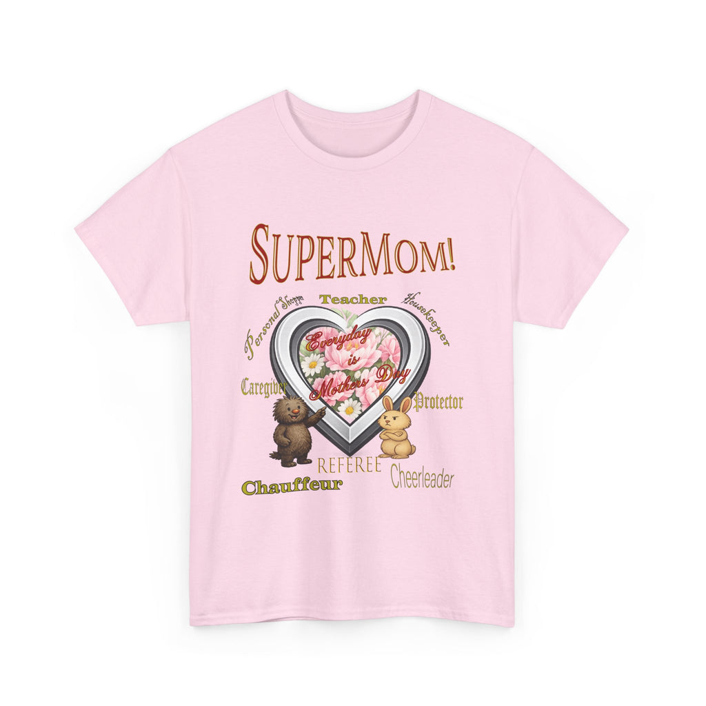 SuperMom T-Shirt with Reggie and Dean - Mother's Day Tee - Gift for Mom - Cute Mom Shirt - Childrens Book Character Tee