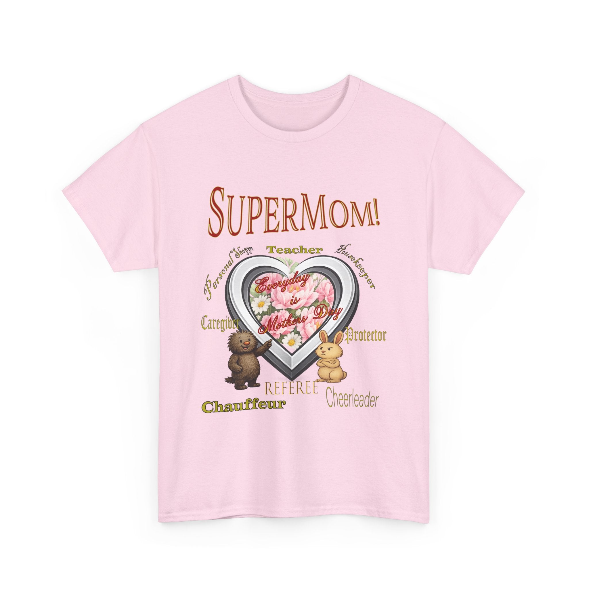 SuperMom T-Shirt with Reggie and Dean - Mother's Day Tee - Gift for Mom - Cute Mom Shirt - Childrens Book Character Tee
