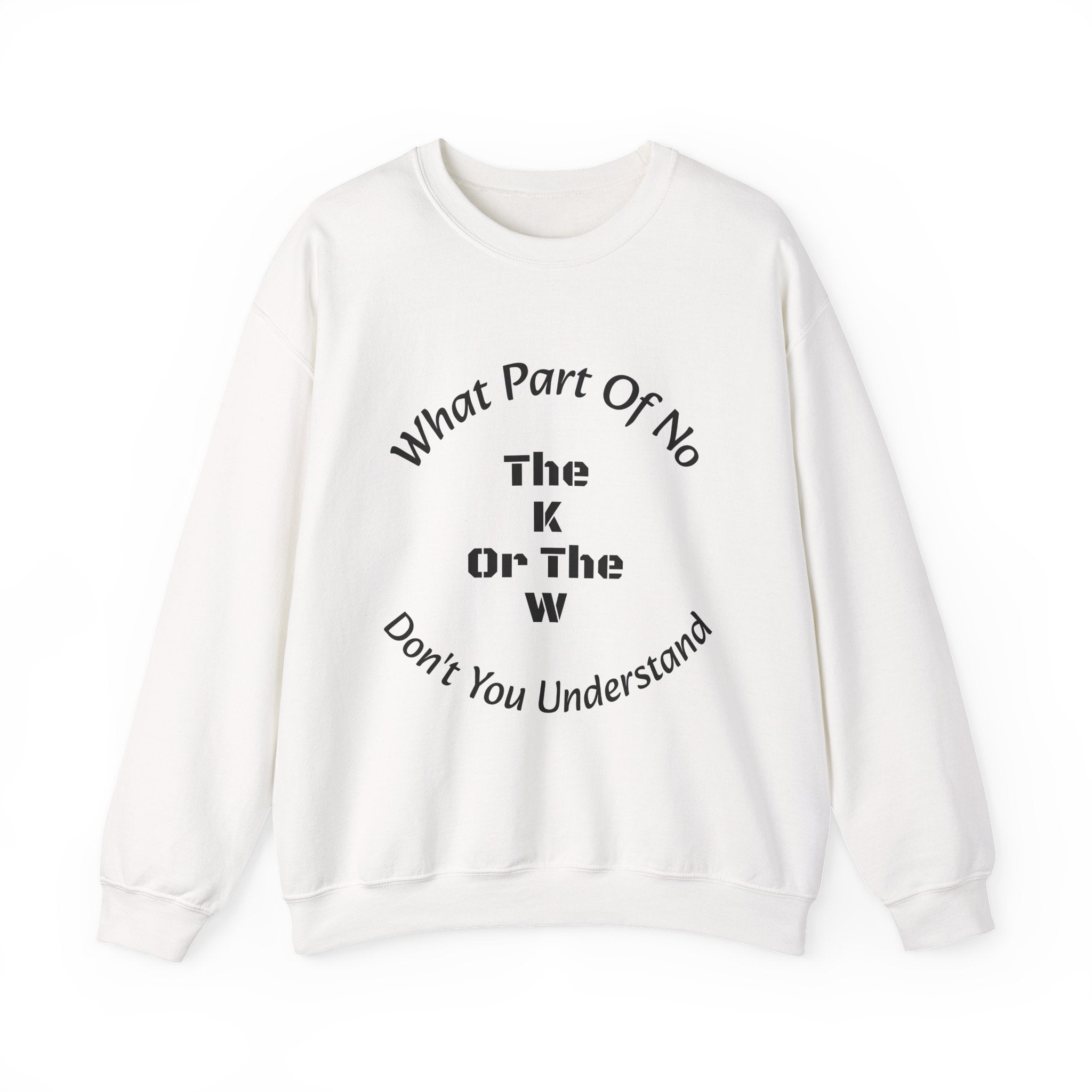 What part of NO don't you understand - the K or the W?