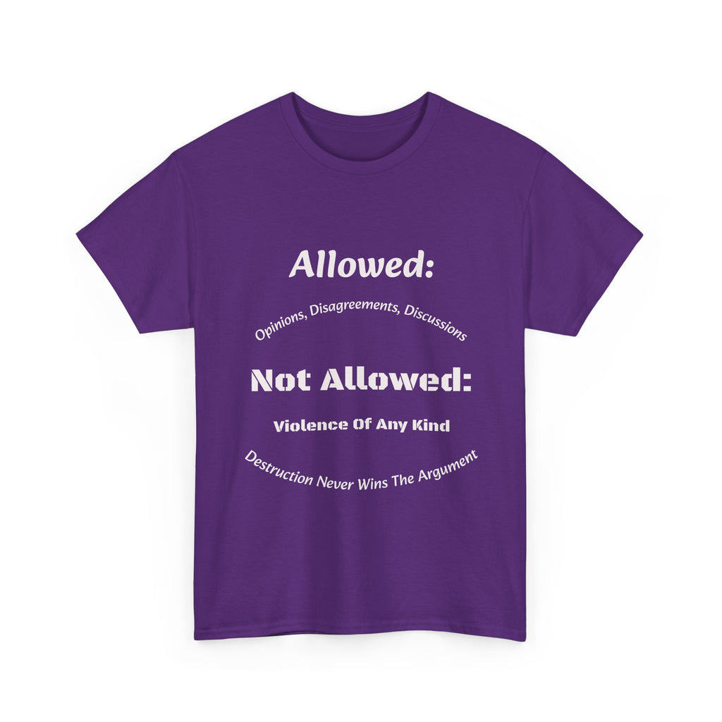 Allowed Not Allowed Shirt Unisex Heavy Cotton Tee