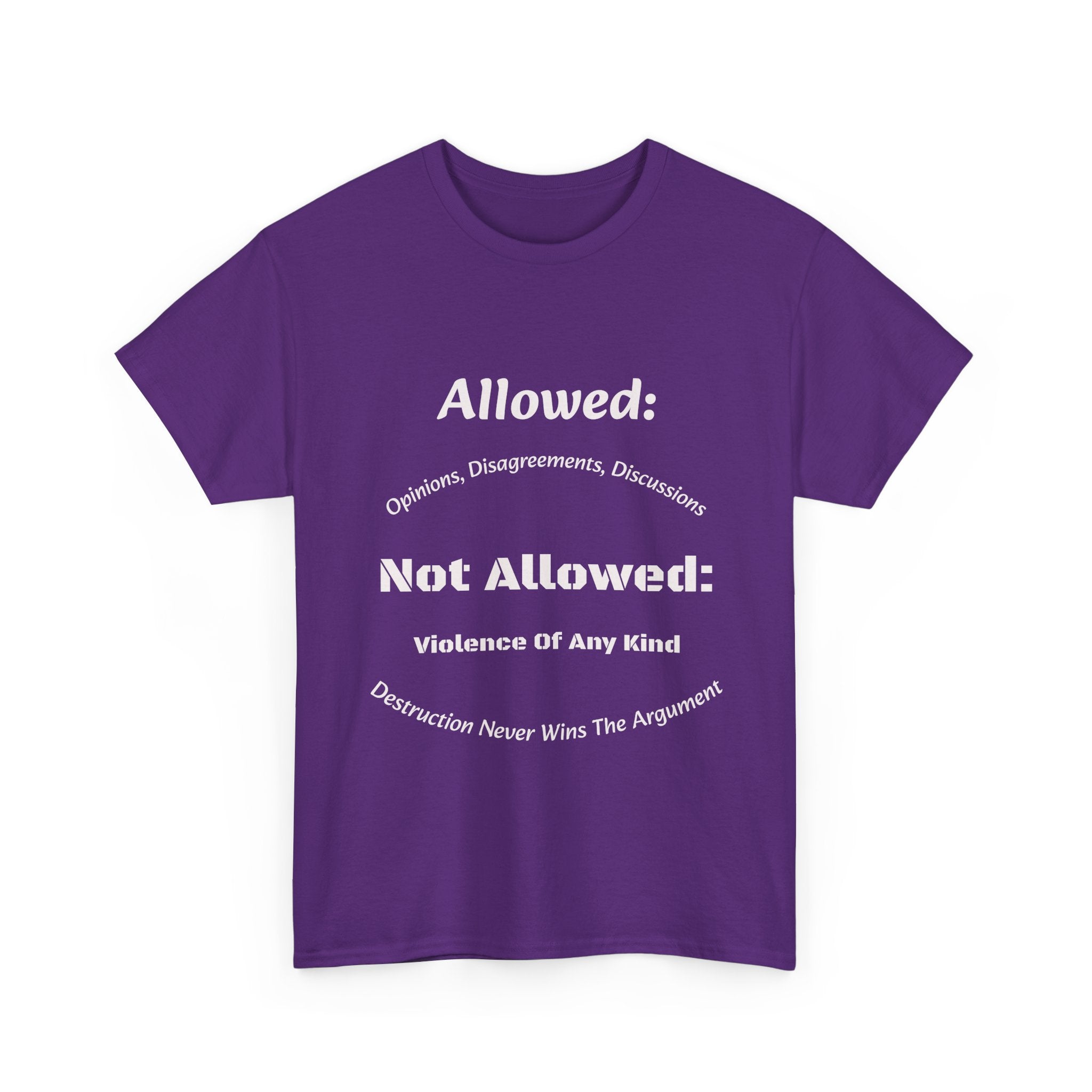 Allowed Not Allowed Shirt Unisex Heavy Cotton Tee