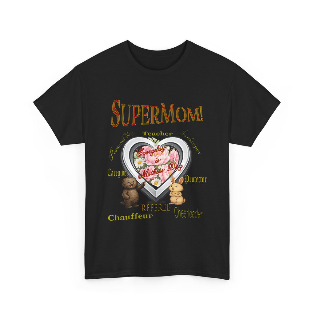 SuperMom T-Shirt with Reggie and Dean - Mother's Day Tee - Gift for Mom - Cute Mom Shirt - Childrens Book Character Tee