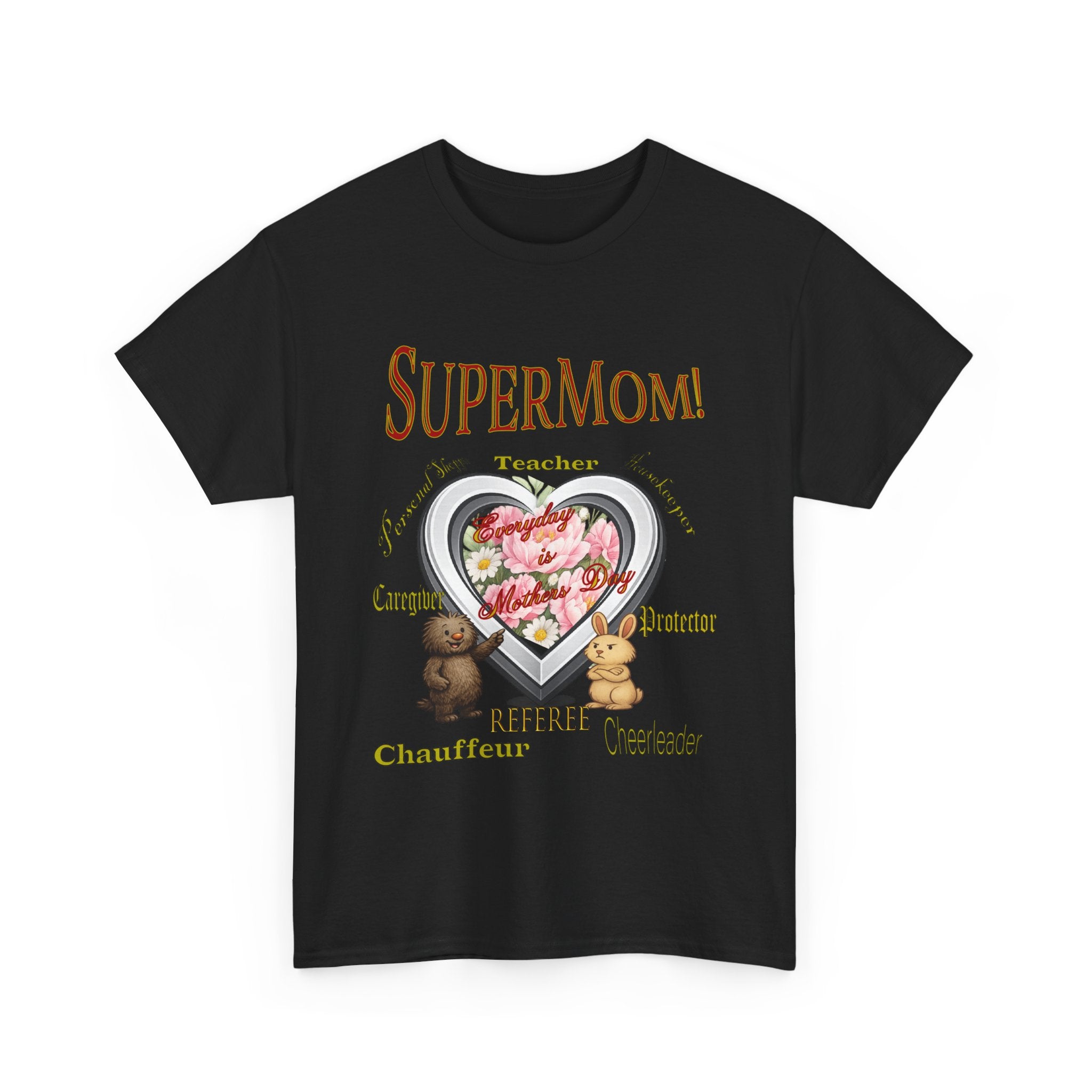 SuperMom T-Shirt with Reggie and Dean - Mother's Day Tee - Gift for Mom - Cute Mom Shirt - Childrens Book Character Tee