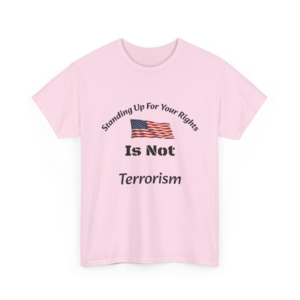 Standing Up For Your Rights Is Not Terrorism T-Shirt | Protest Shirt | Civil Liberties Tee Unisex Heavy Cotton Tee