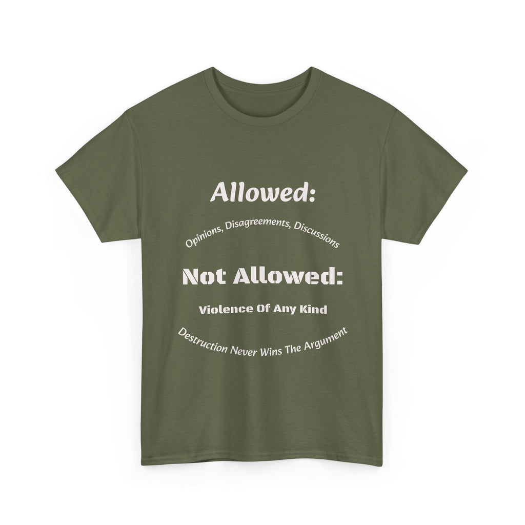 Allowed Not Allowed Shirt Unisex Heavy Cotton Tee