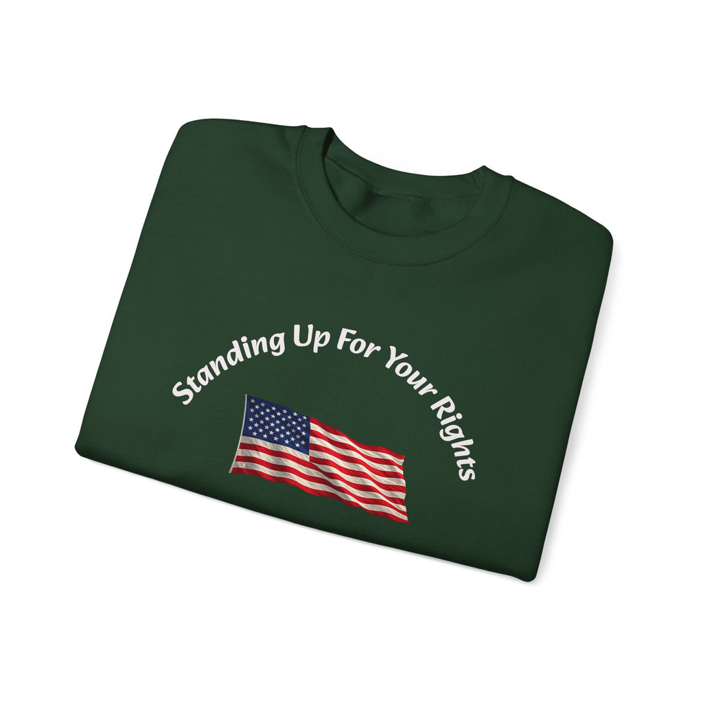 Standing Up For Your Rights Is Not Terrorism Sweatshirt | Protest Crewneck | Civil Liberties | Activist Sweatshirt Unisex Heavy Blend