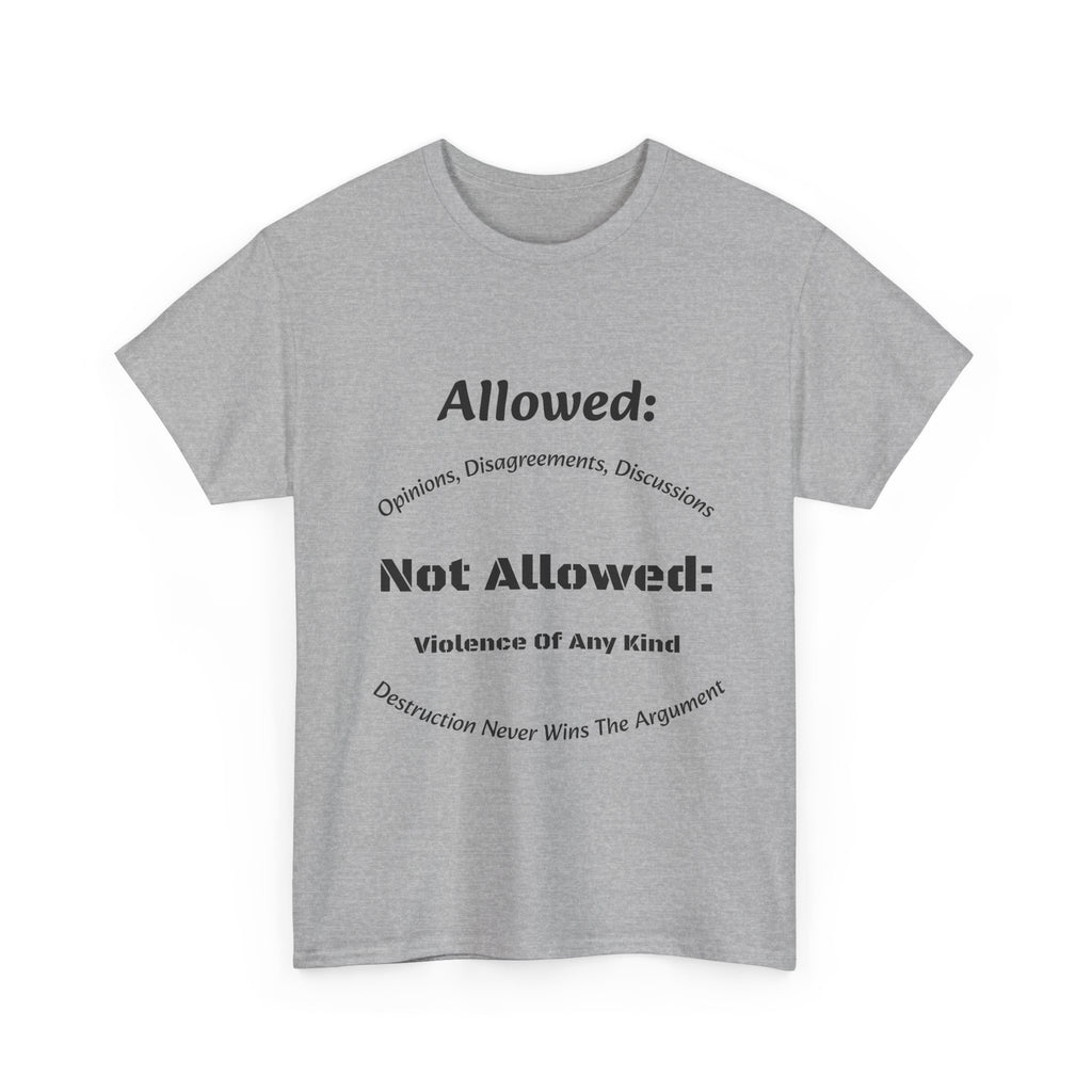Allowed Not Allowed Shirt Unisex Heavy Cotton Tee