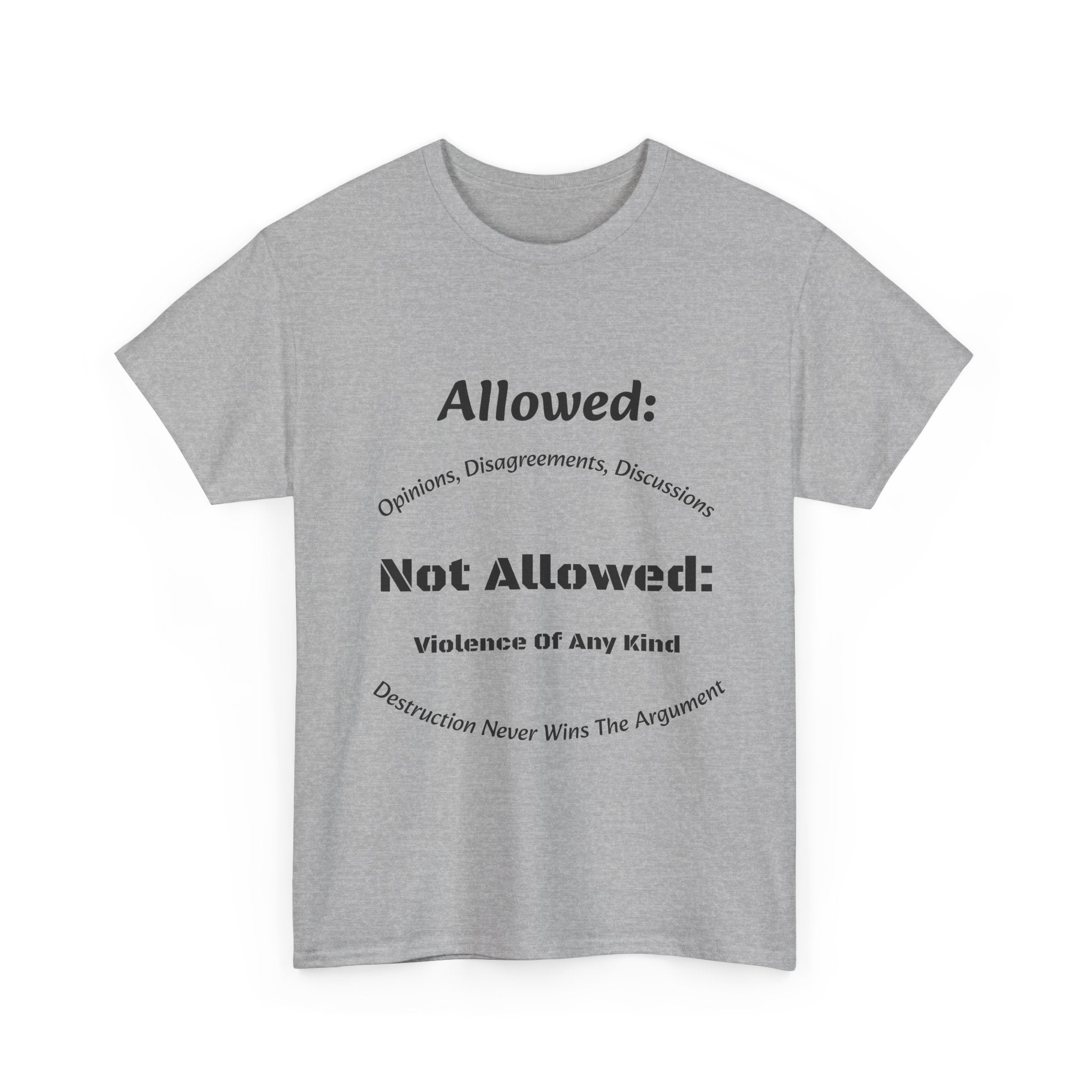 Allowed Not Allowed Shirt Unisex Heavy Cotton Tee