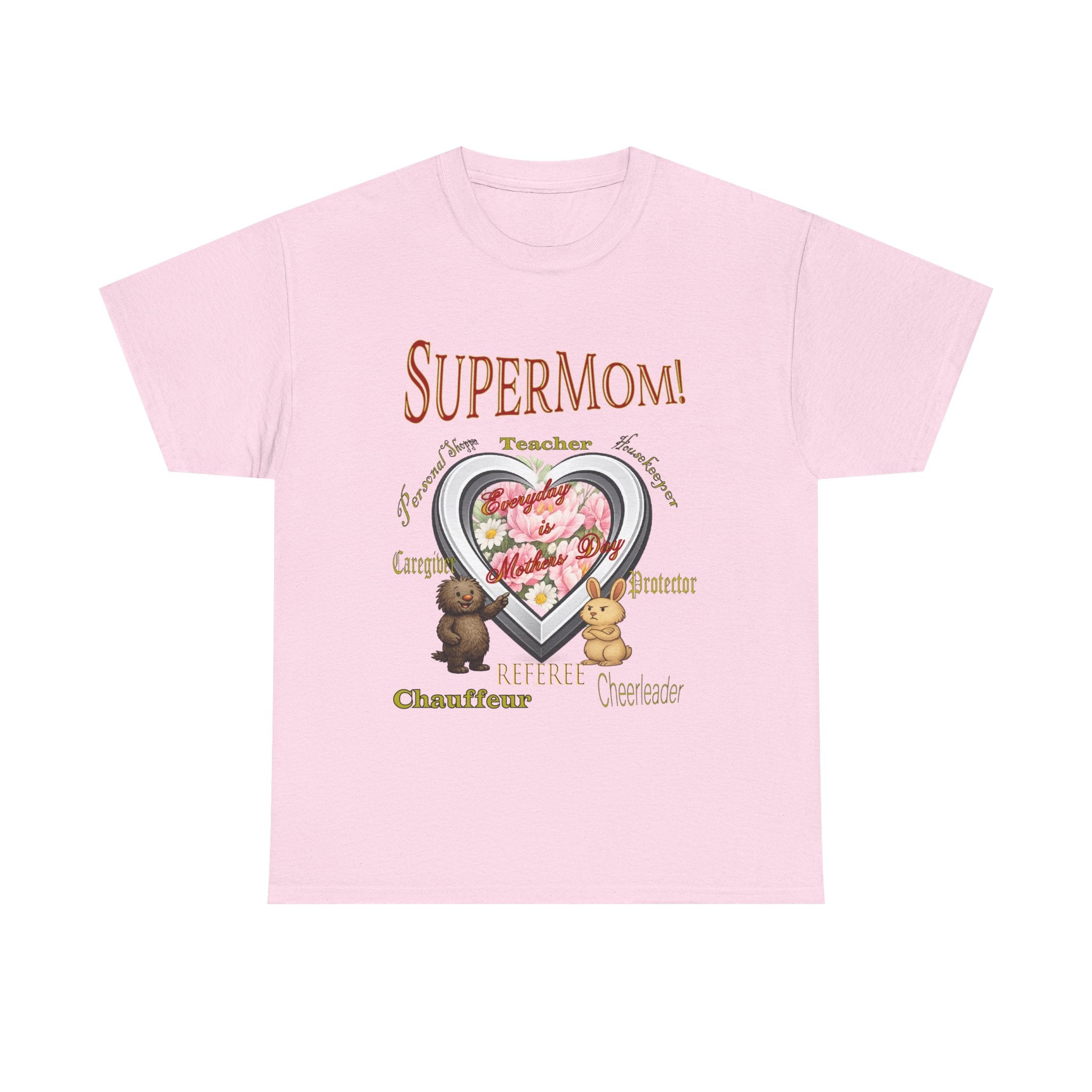 SuperMom T-Shirt with Reggie and Dean - Mother's Day Tee - Gift for Mom - Cute Mom Shirt - Childrens Book Character Tee