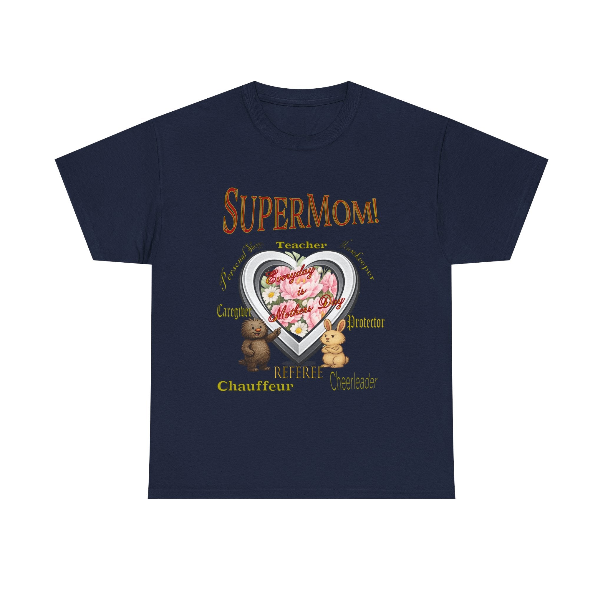 SuperMom T-Shirt with Reggie and Dean - Mother's Day Tee - Gift for Mom - Cute Mom Shirt - Childrens Book Character Tee