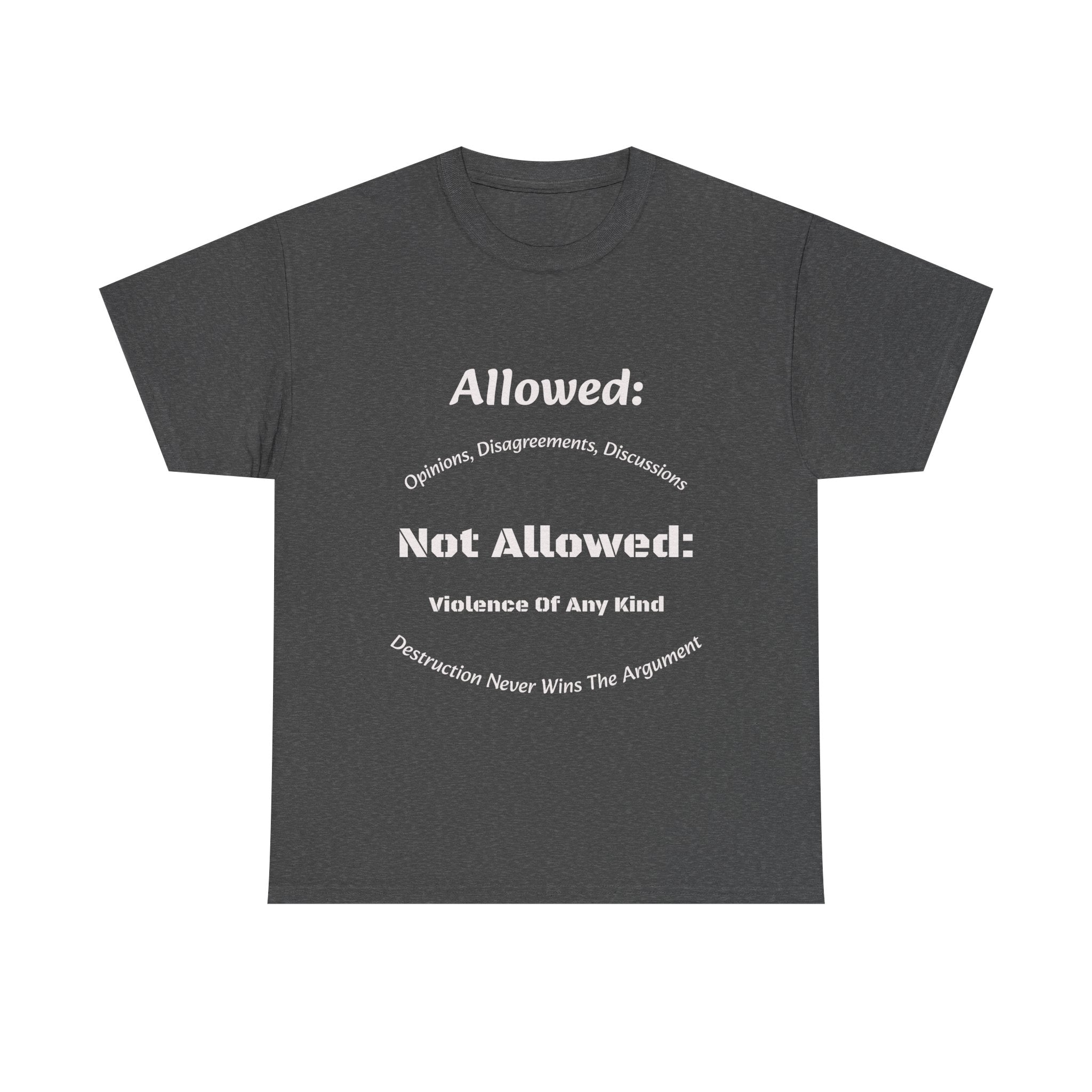 Allowed Not Allowed Shirt Unisex Heavy Cotton Tee