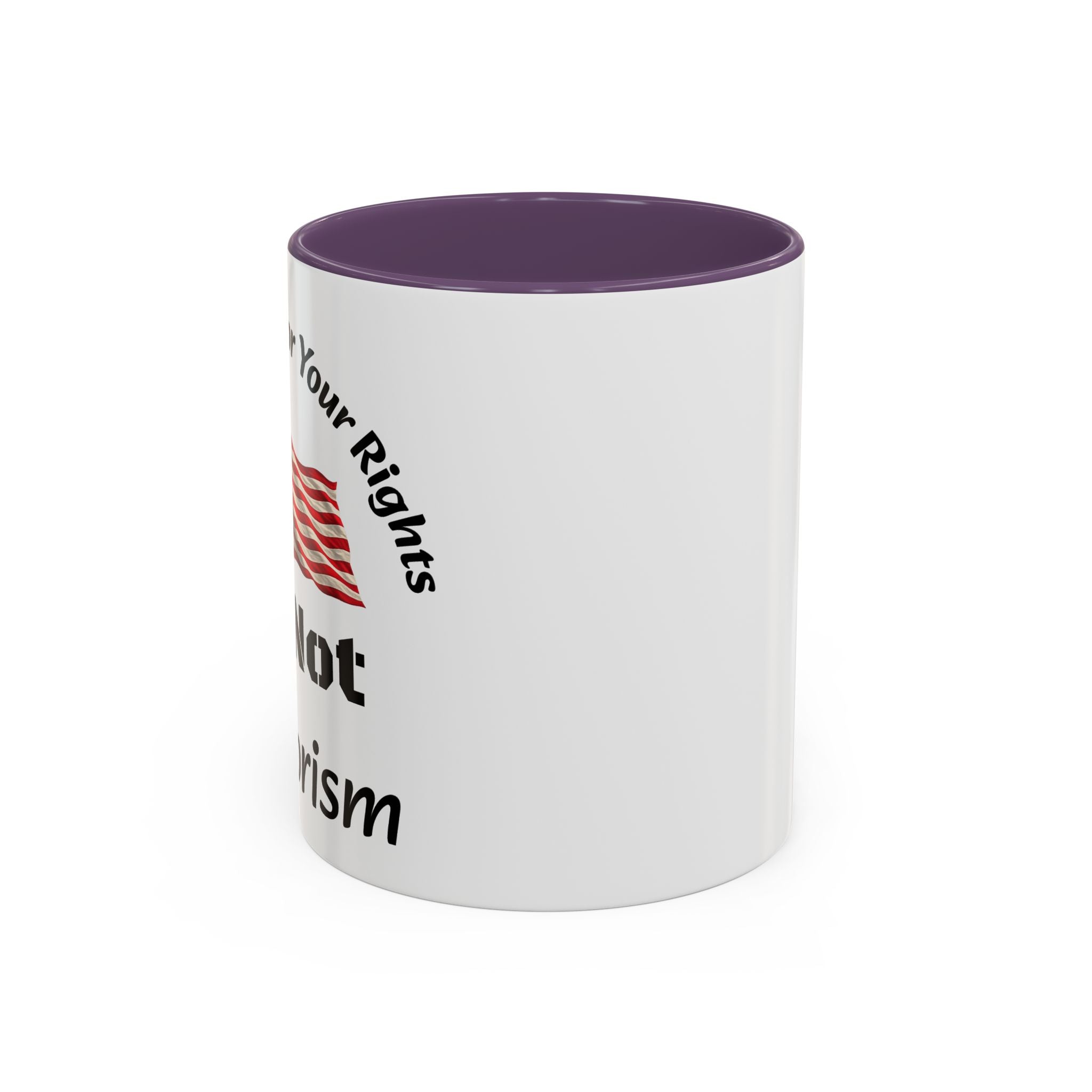 Standing Up For Your Rights Is Not Terrorism Mug | American Flag Coffee Mug | Constitutional Rights Cup