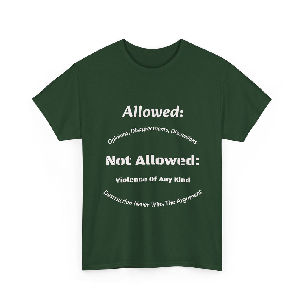 Allowed Not Allowed Shirt Unisex Heavy Cotton Tee